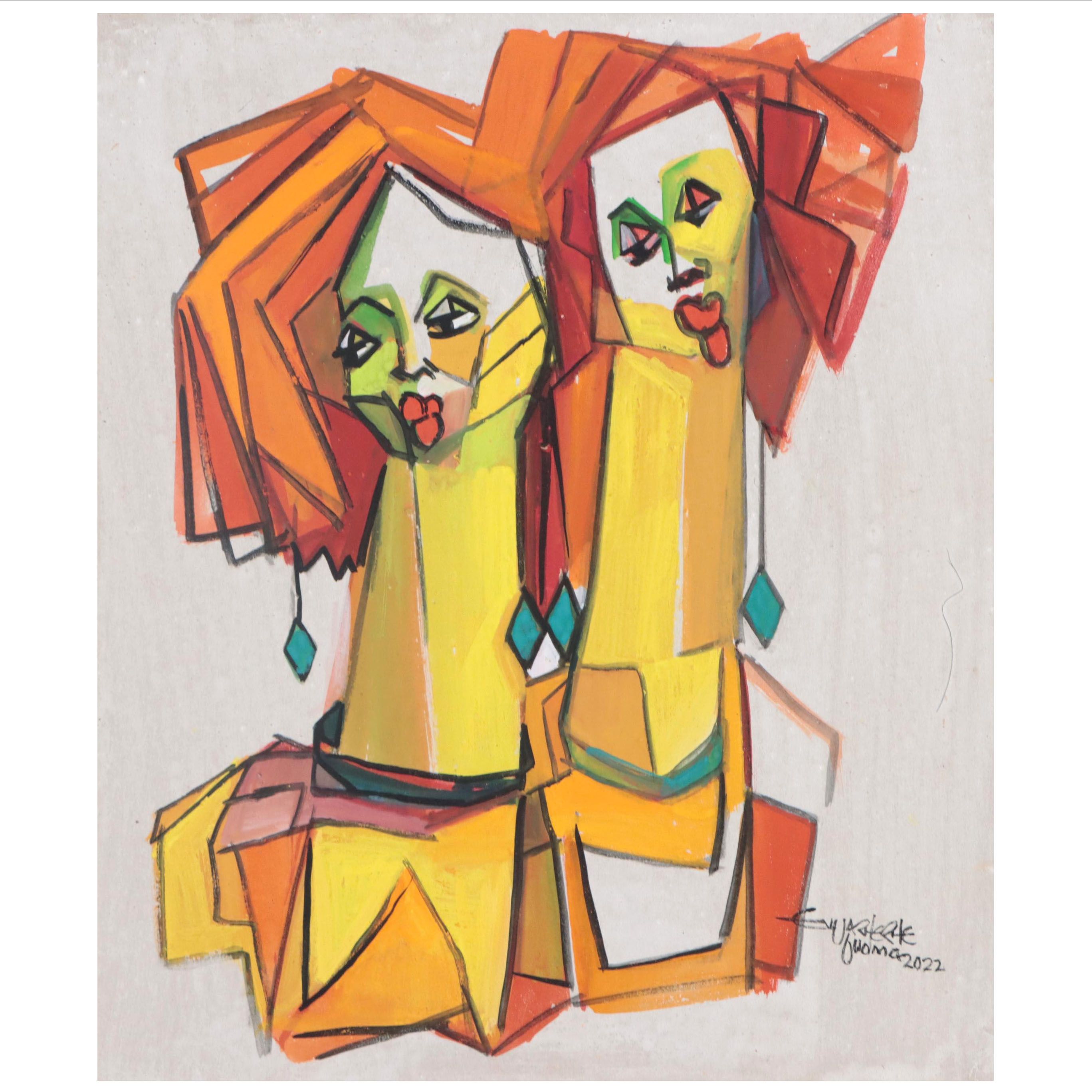 Ufuoma Evuarherhe Acrylic Painting "Celebration III," 2022