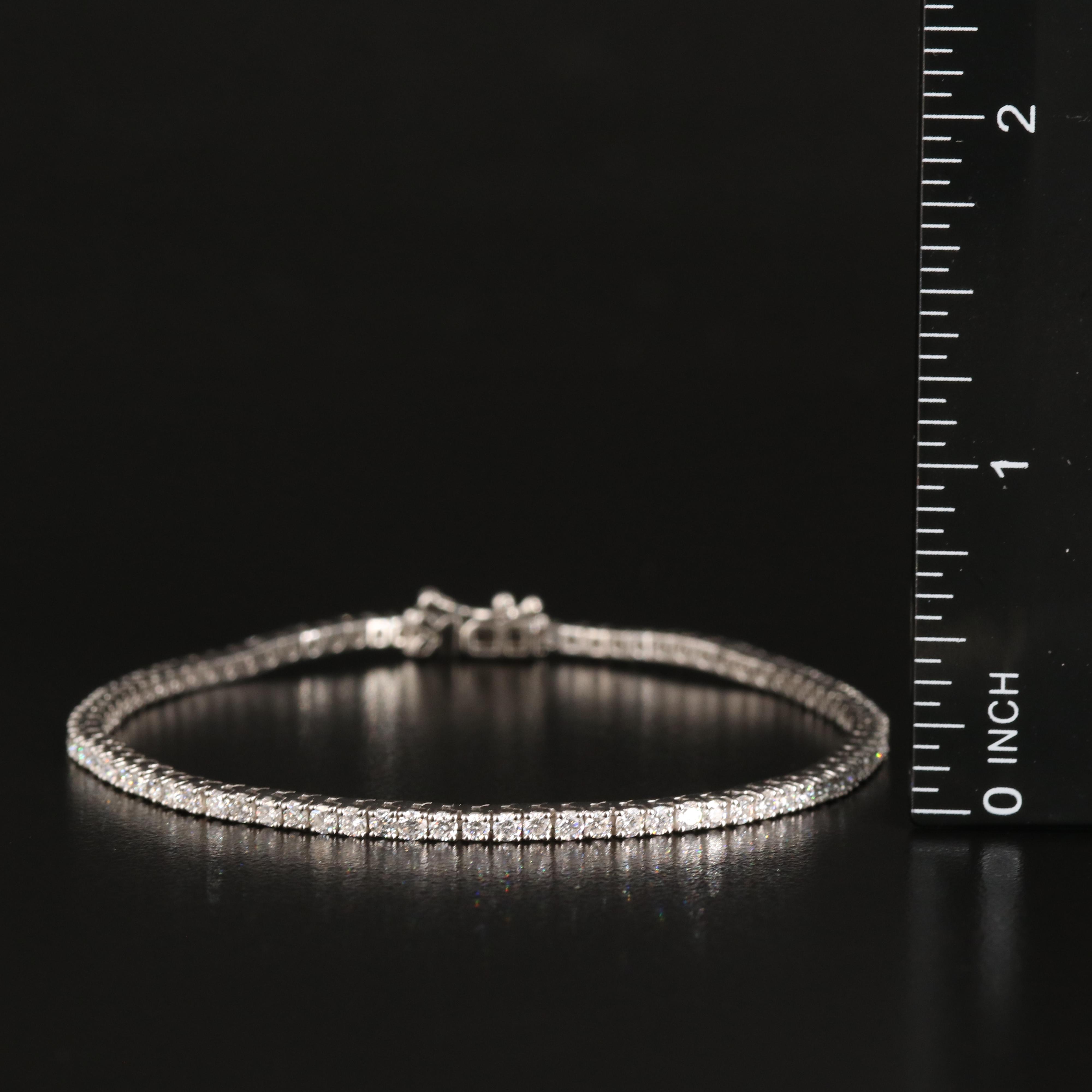 14K 3.00 CTW Lab Grown Diamond Line Bracelet with IGI Report