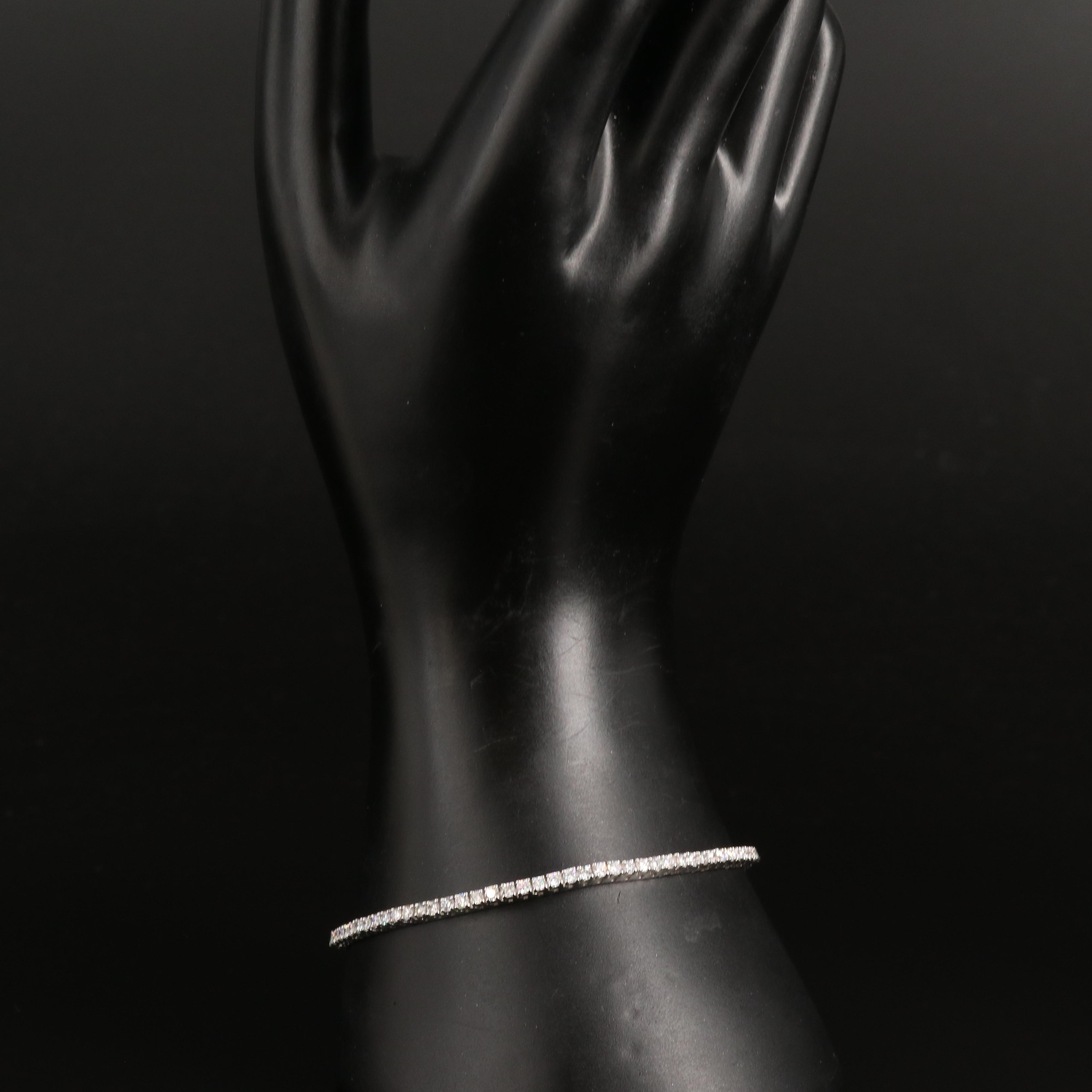 14K 3.00 CTW Lab Grown Diamond Line Bracelet with IGI Report