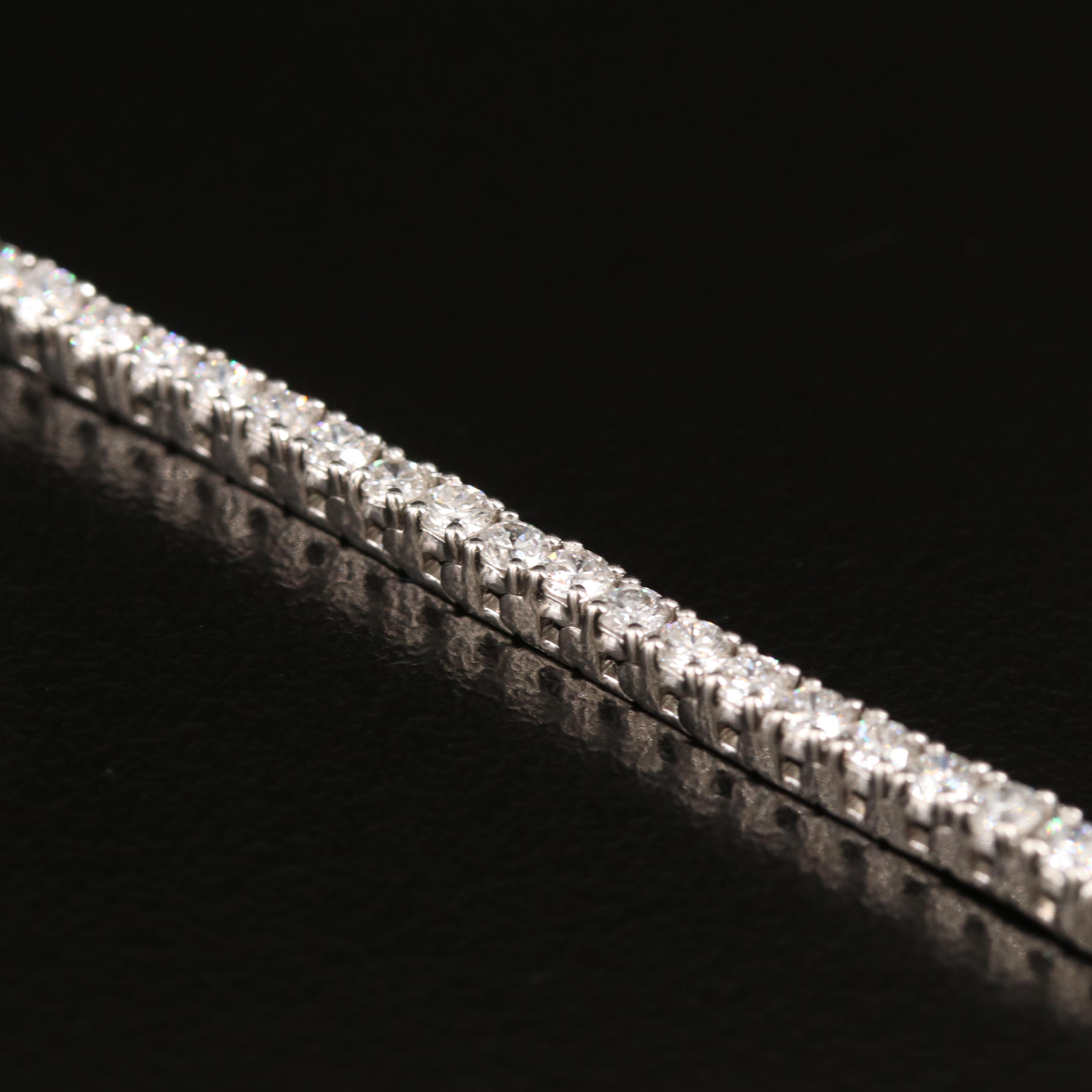 14K 3.00 CTW Lab Grown Diamond Line Bracelet with IGI Report