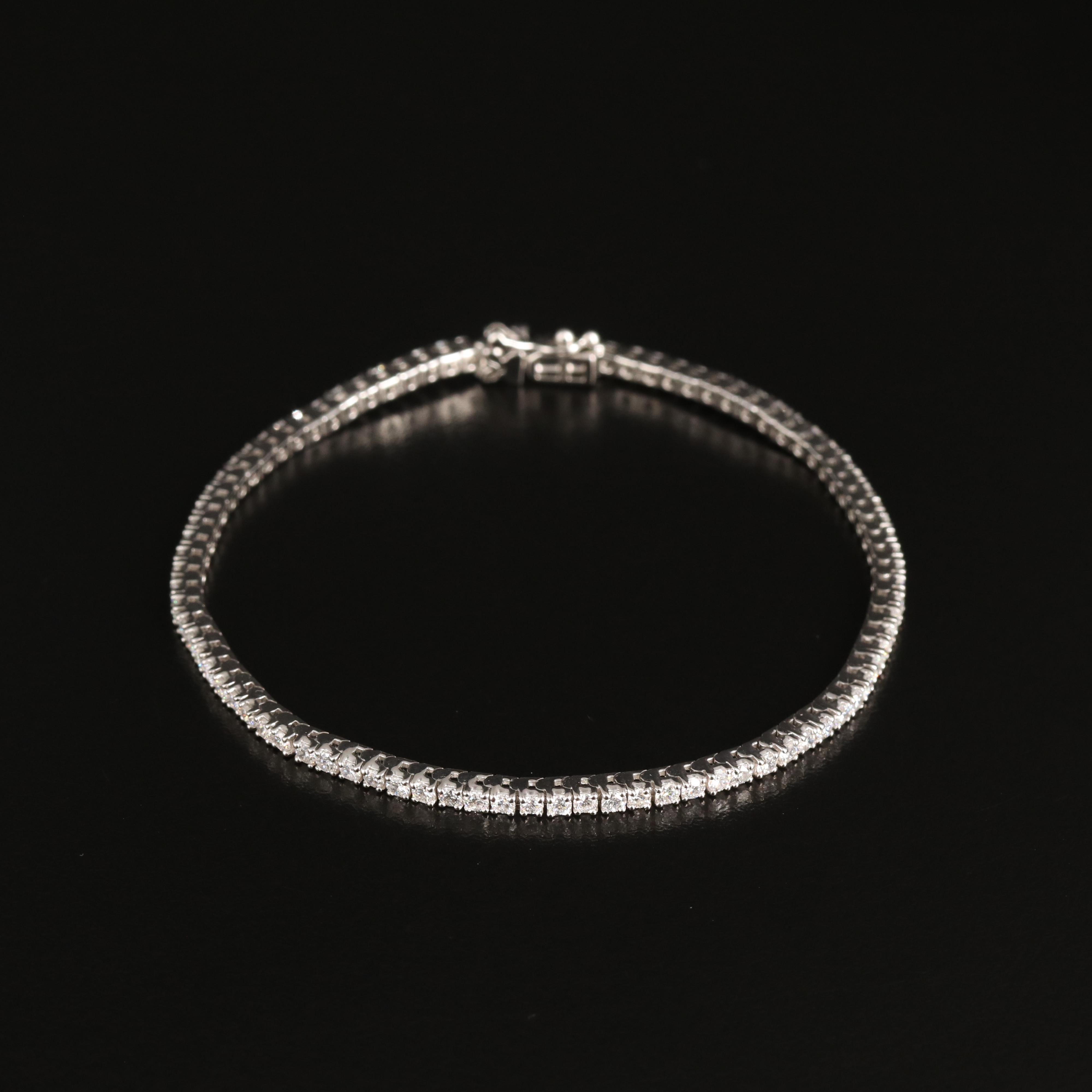 14K 3.00 CTW Lab Grown Diamond Line Bracelet with IGI Report