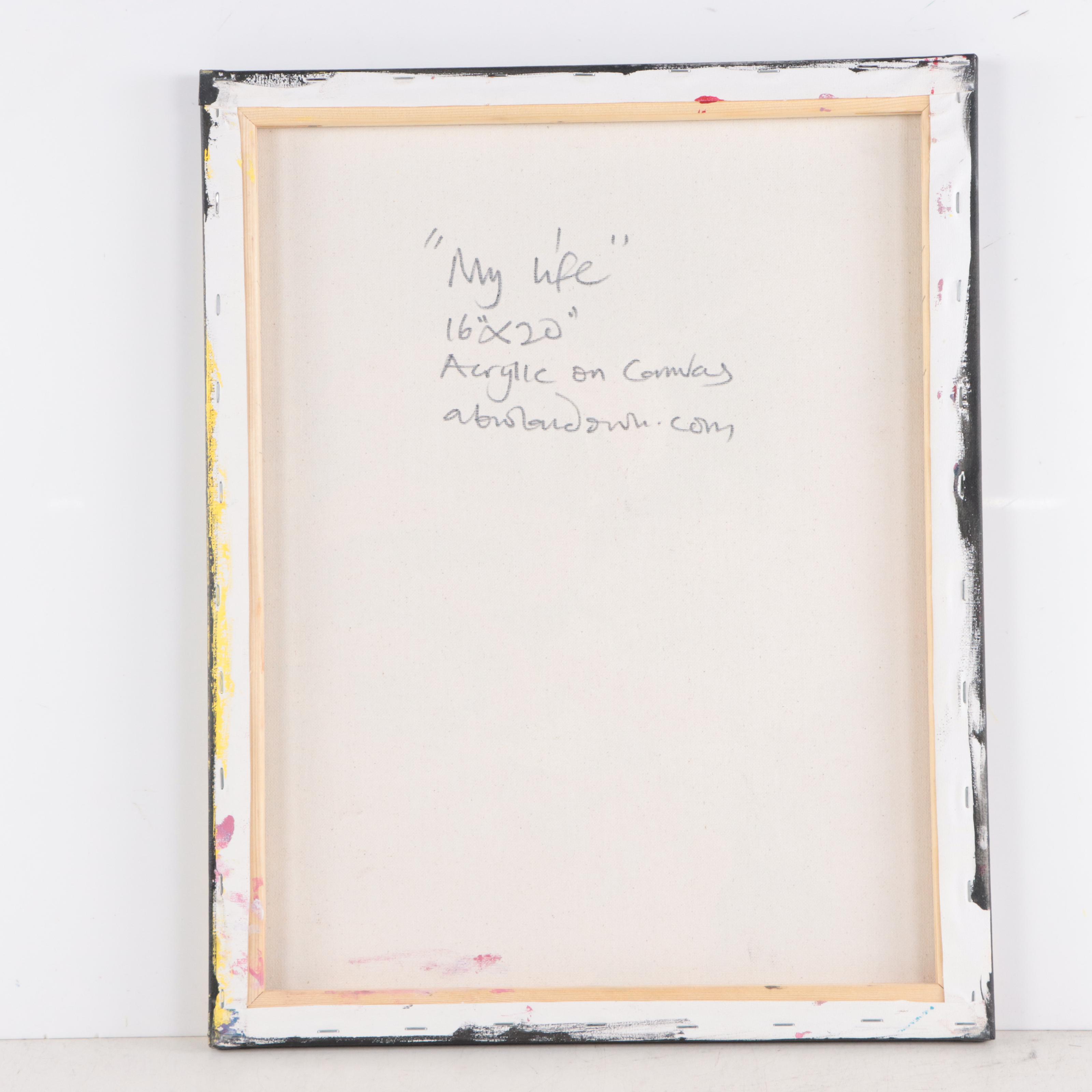 Abiola Idowu Acrylic Painting "My Life," 2023