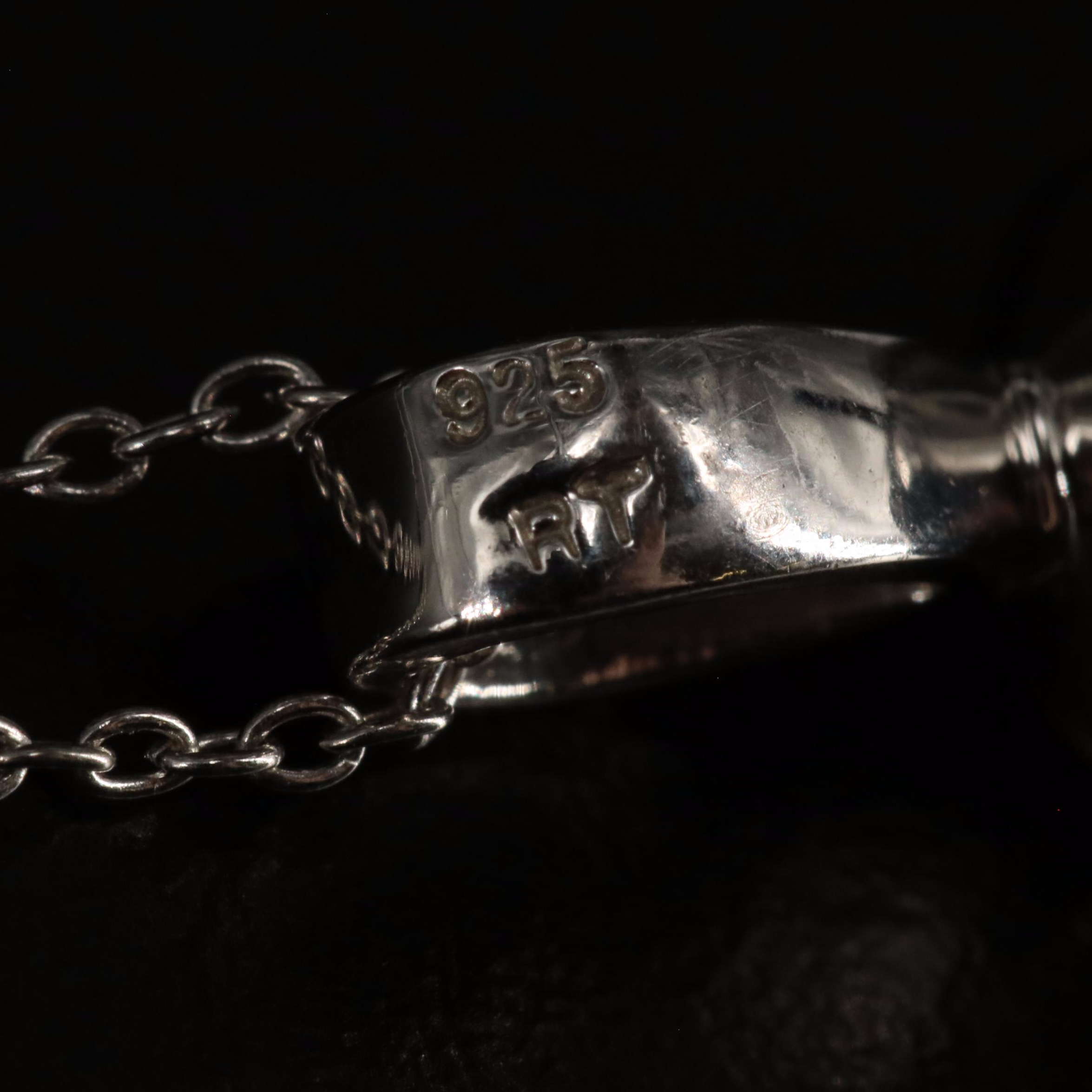 Sterling Chalcedony  and White Topaz Pendant Necklace