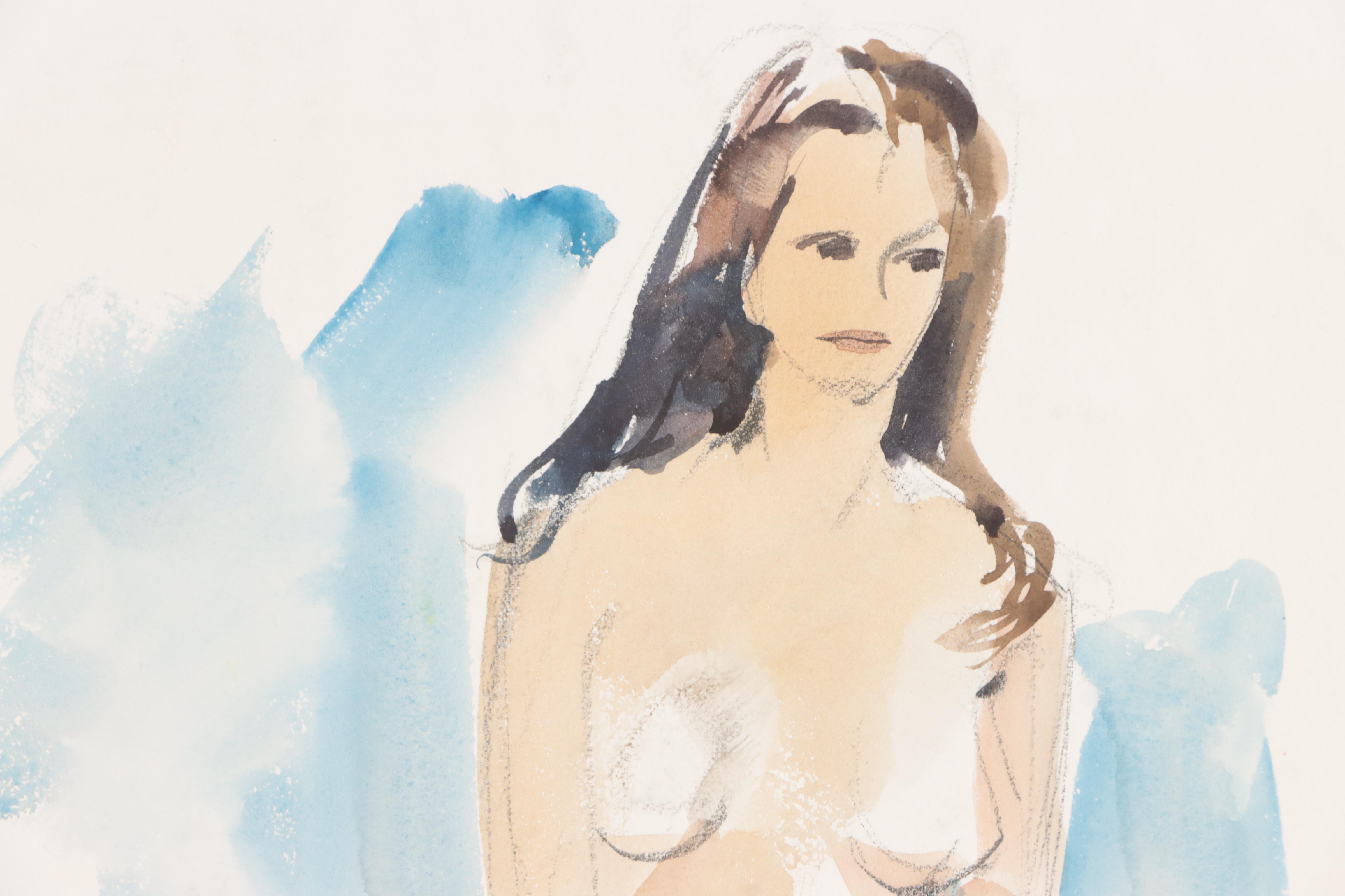 Jack Meanwell Figural Watercolor Painting