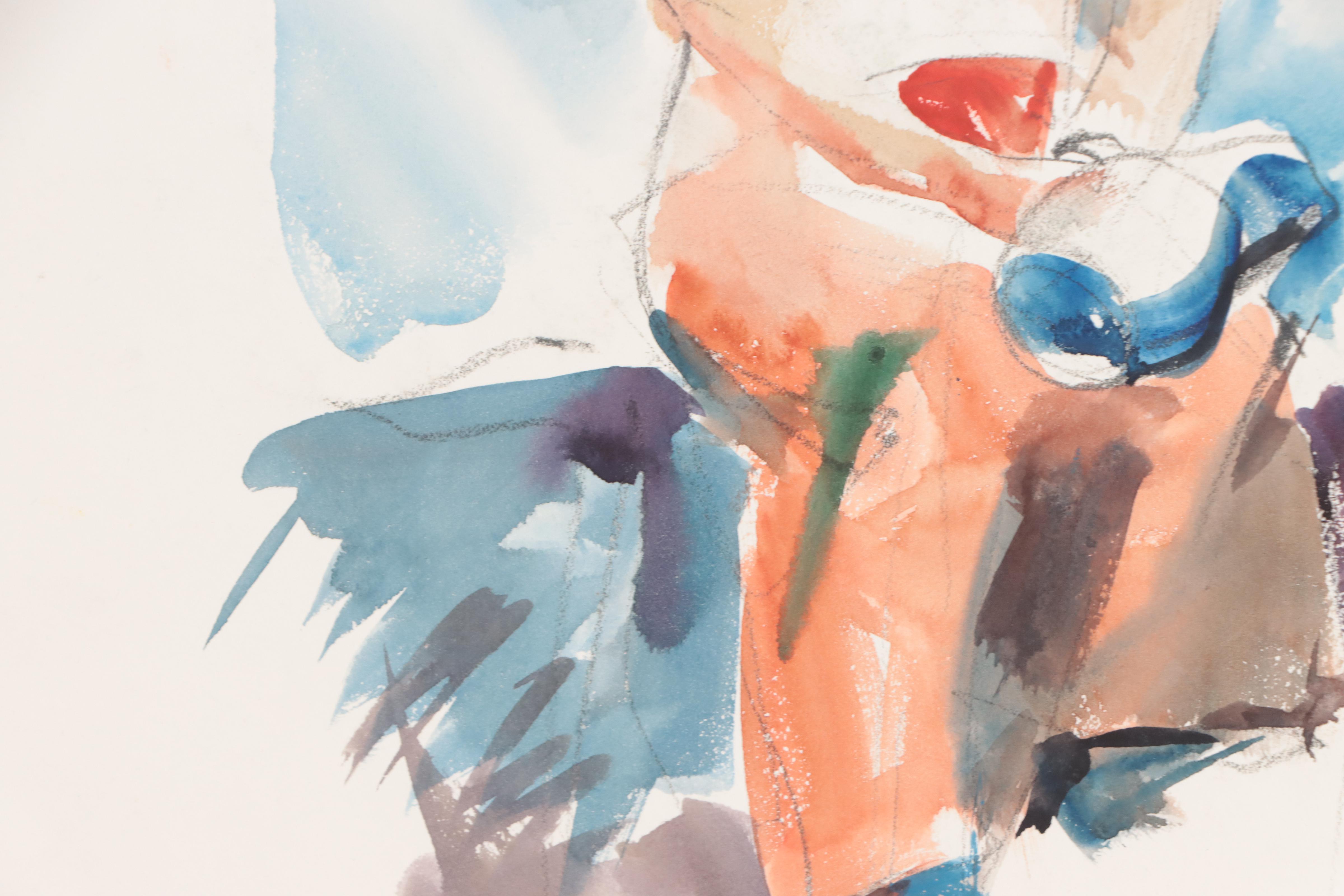 Jack Meanwell Figural Watercolor Painting