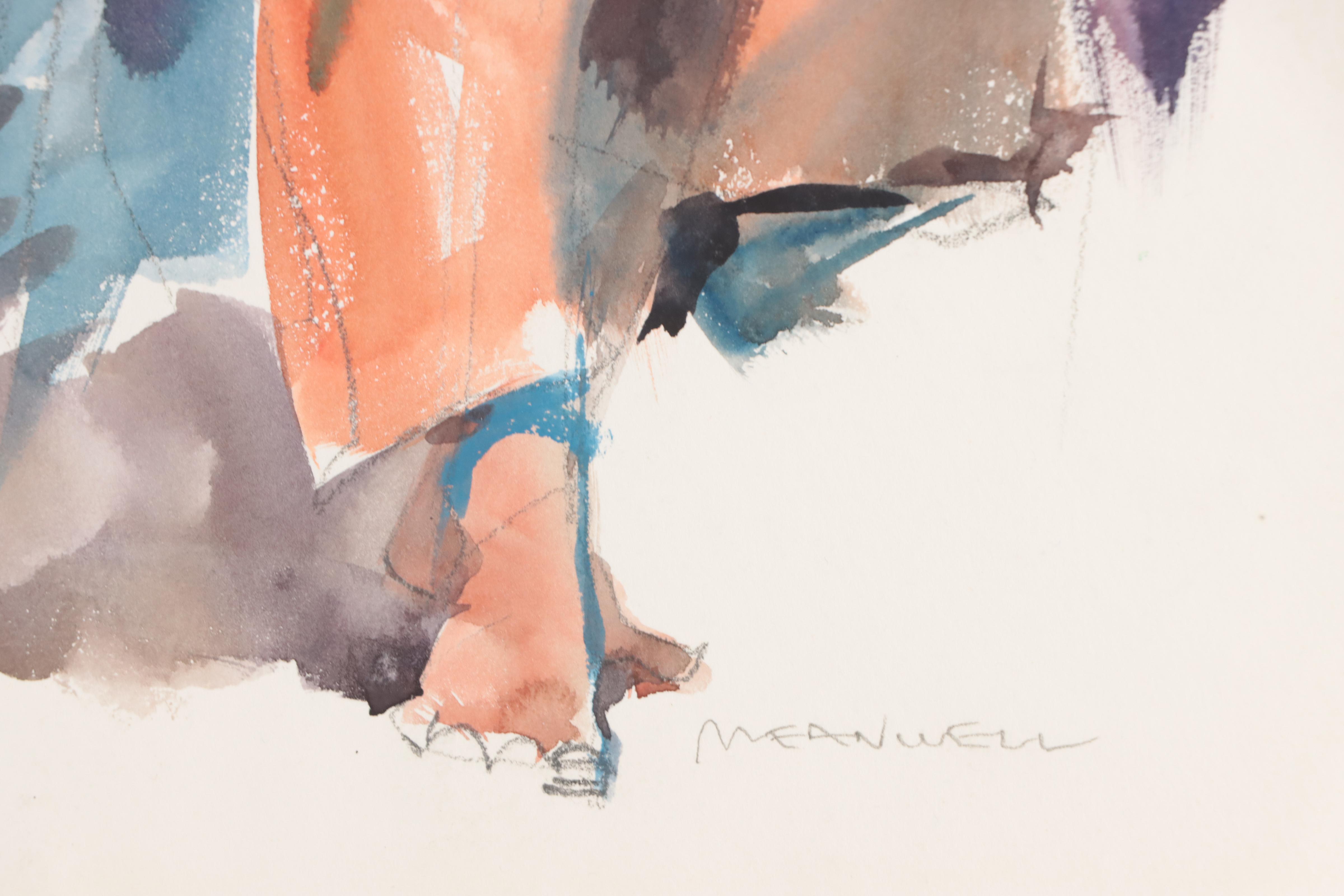 Jack Meanwell Figural Watercolor Painting