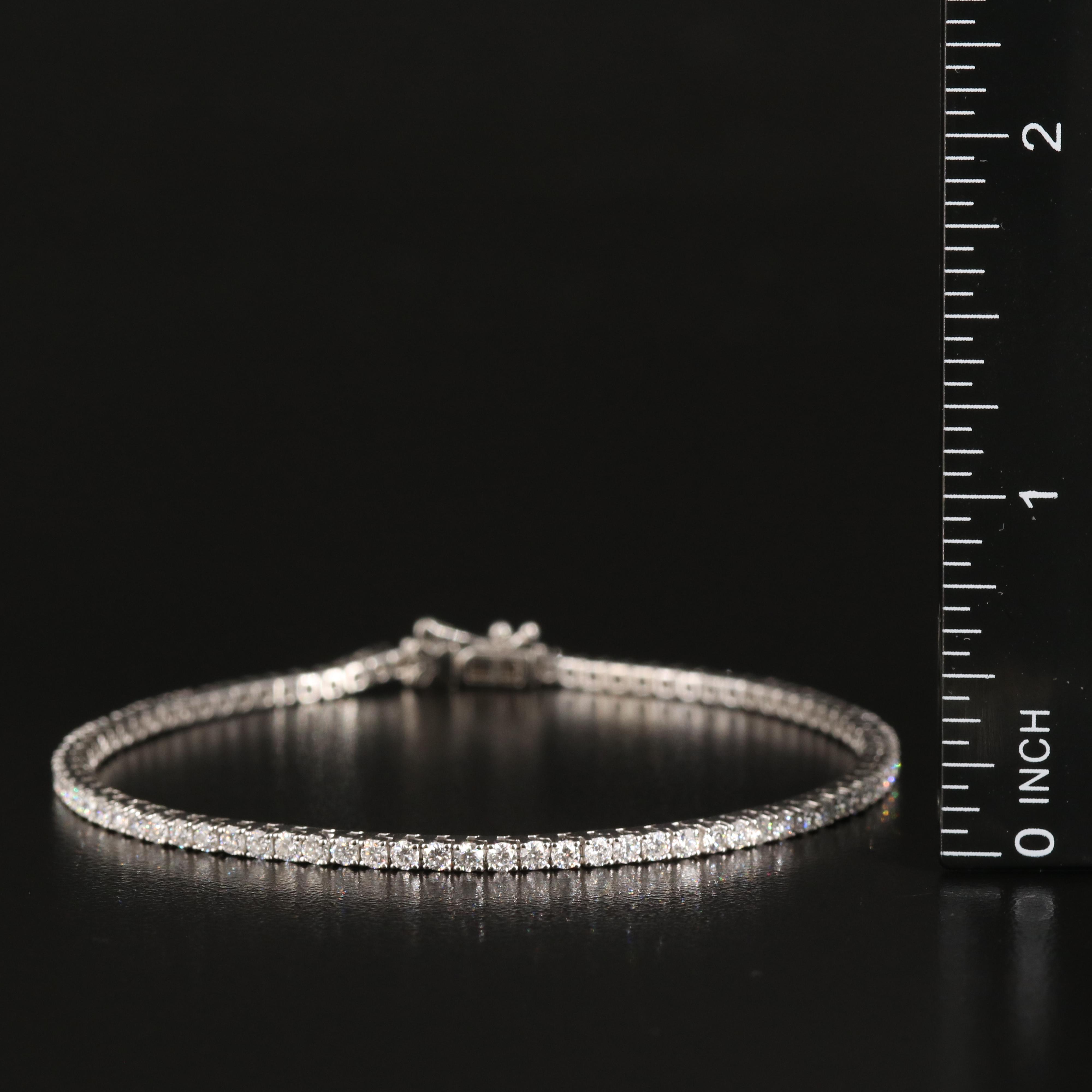 14K 3.00 CTW Lab Grown Diamond Line Bracelet with IGI Report