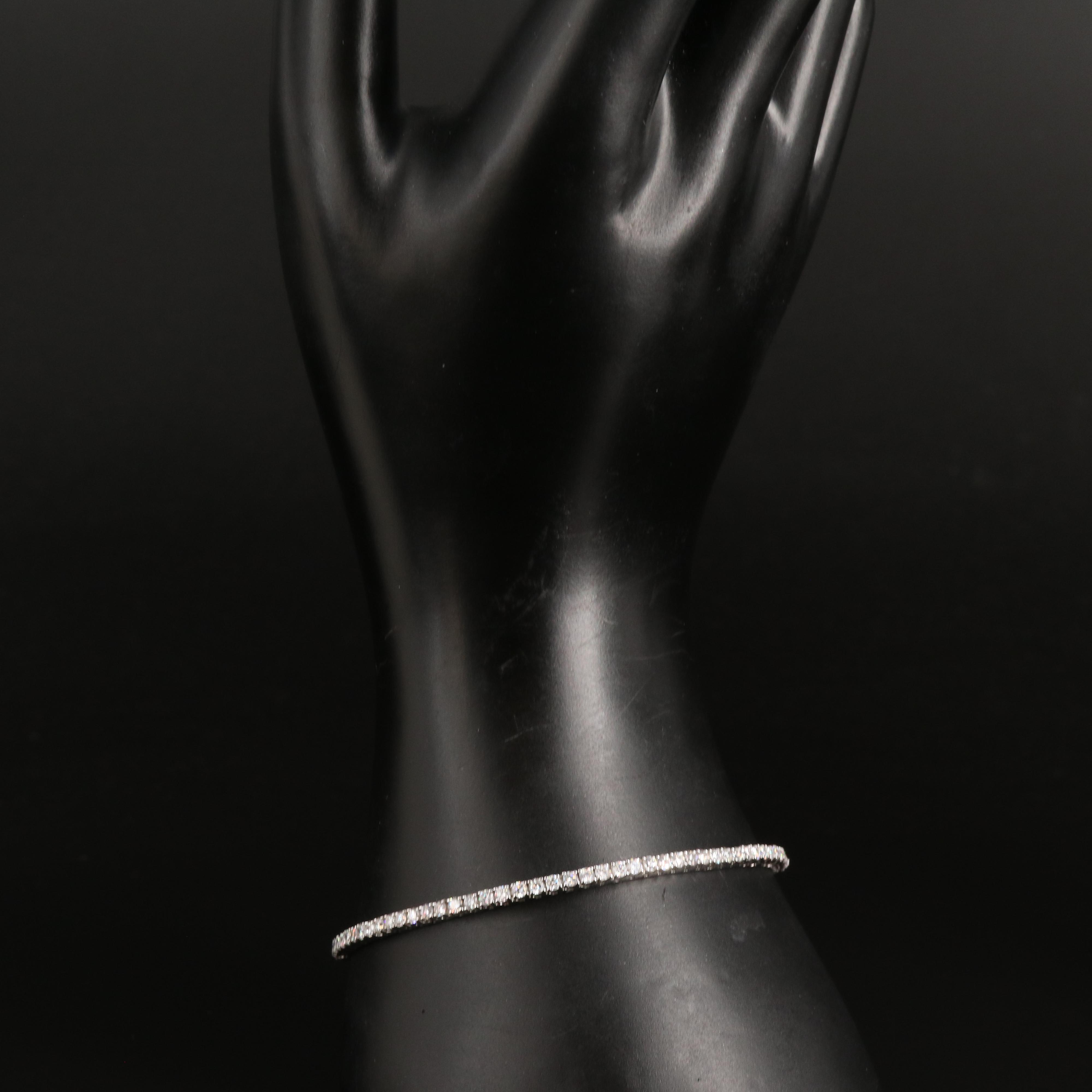 14K 3.00 CTW Lab Grown Diamond Line Bracelet with IGI Report