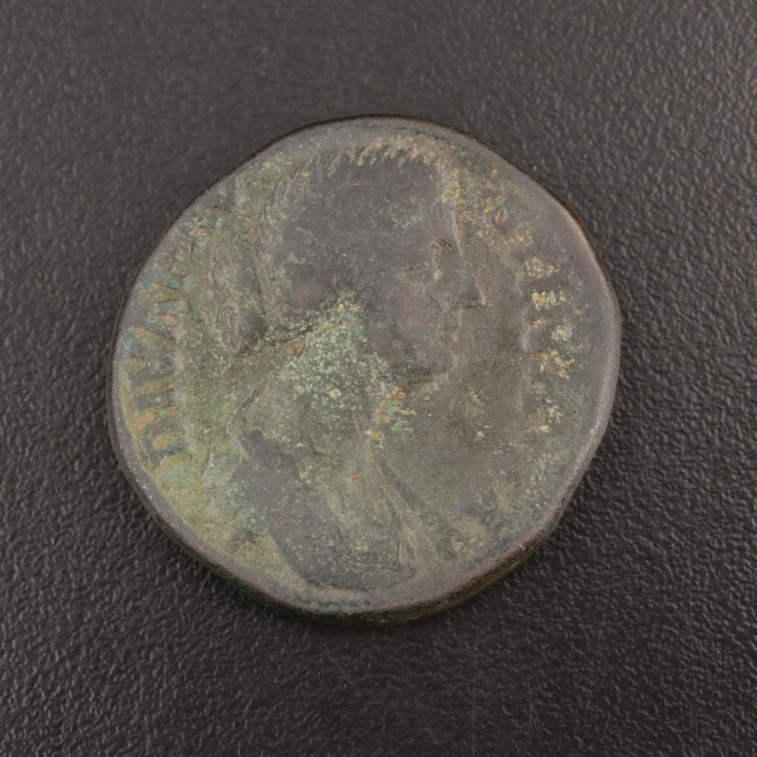 Ancient Roman Imperial Sestertius of Faustina II, ca. 145 AD