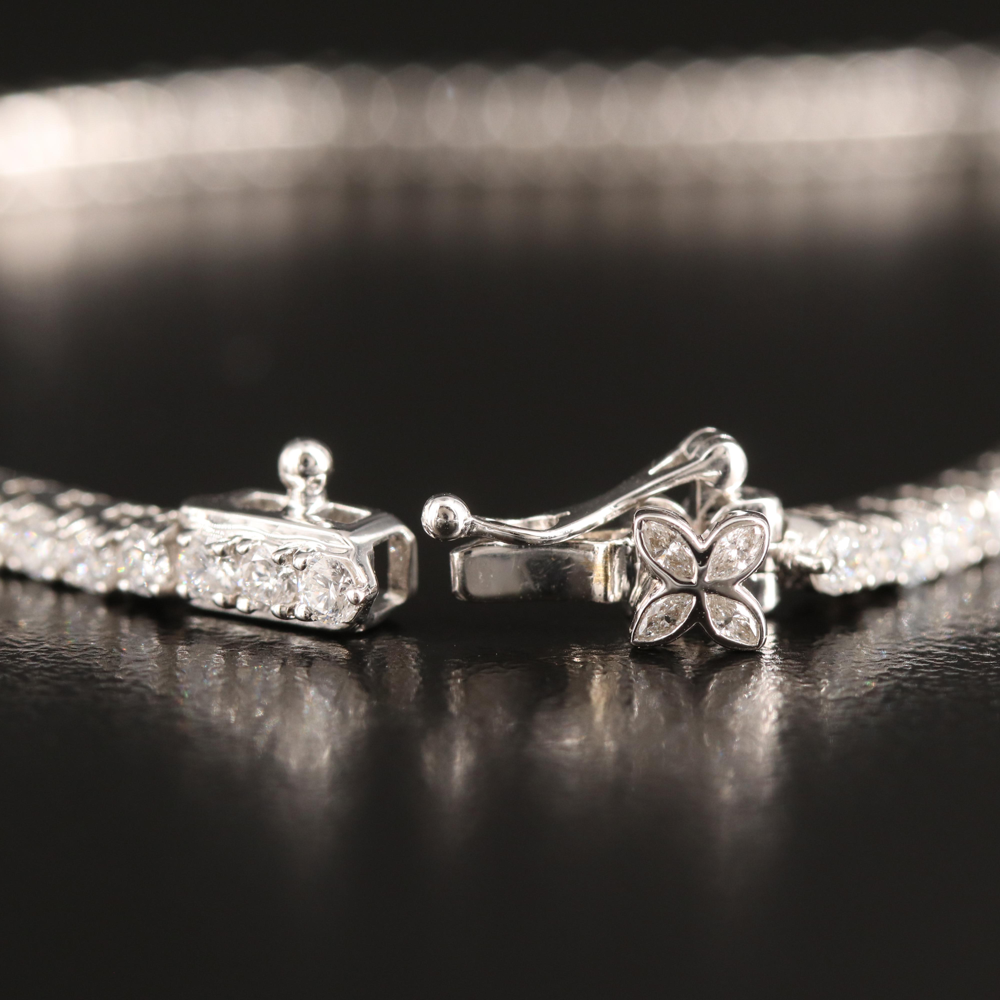 14K 3.00 CTW Lab Grown Diamond Line Bracelet with IGI Report