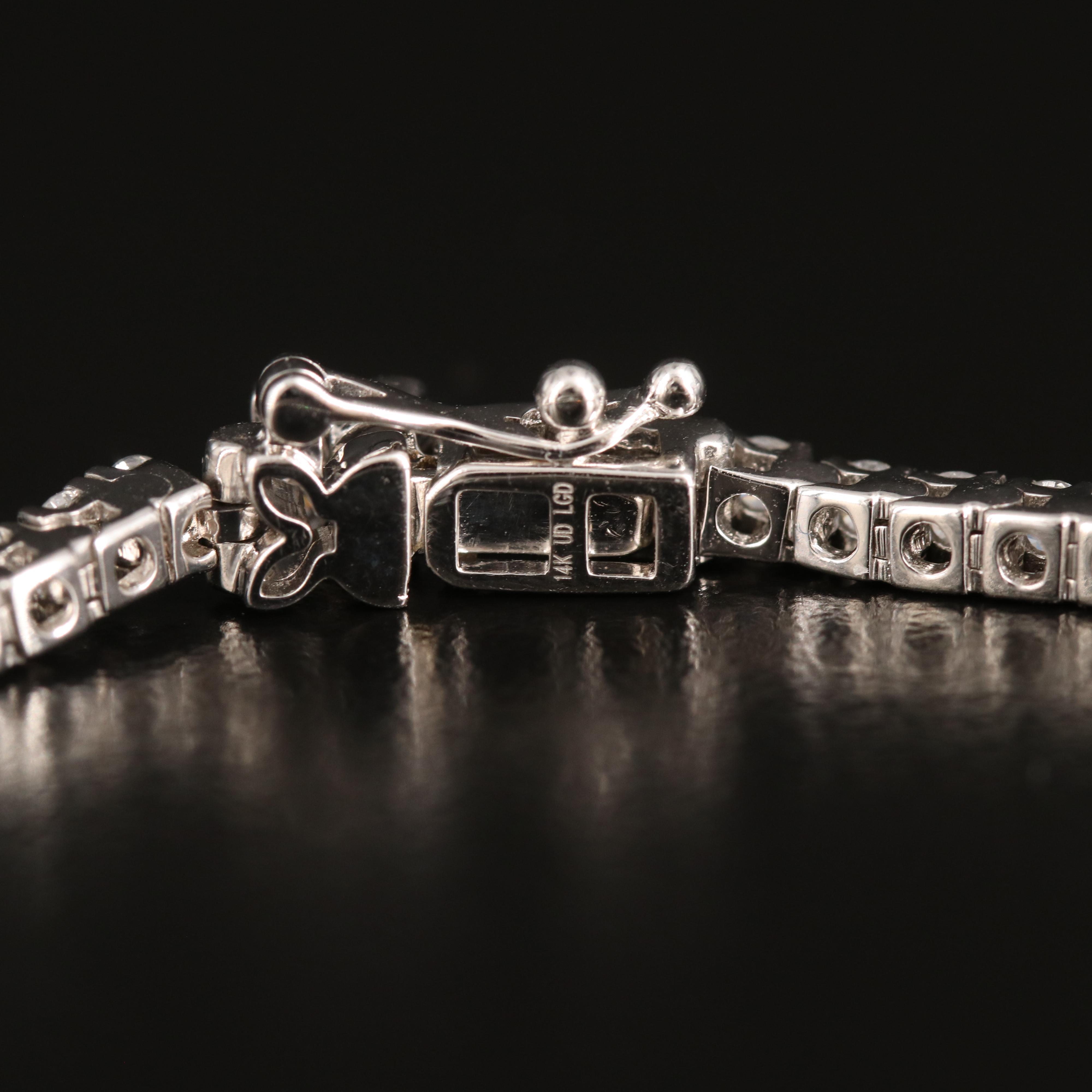 14K 3.00 CTW Lab Grown Diamond Line Bracelet with IGI Report