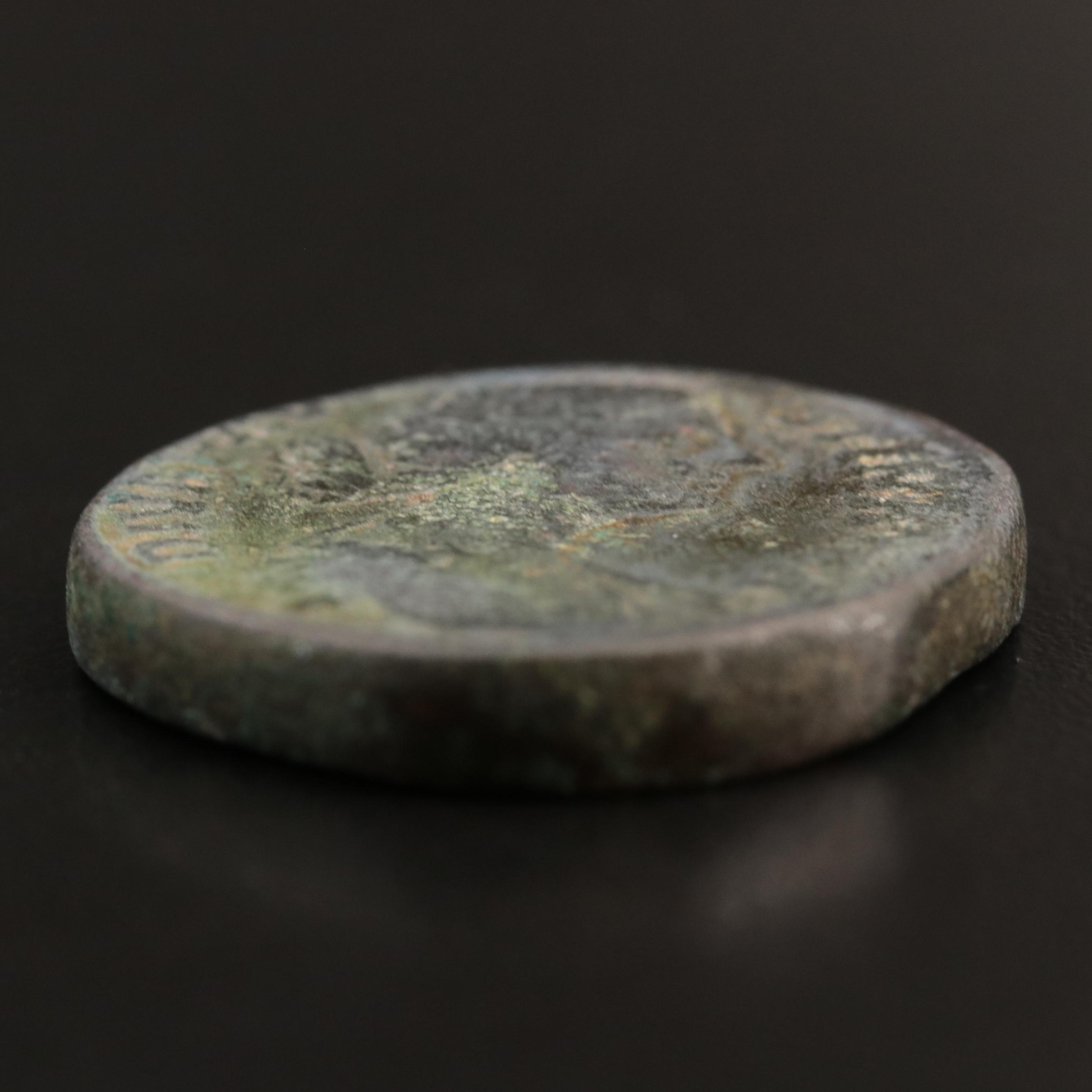 Ancient Roman Imperial Sestertius of Faustina II, ca. 145 AD