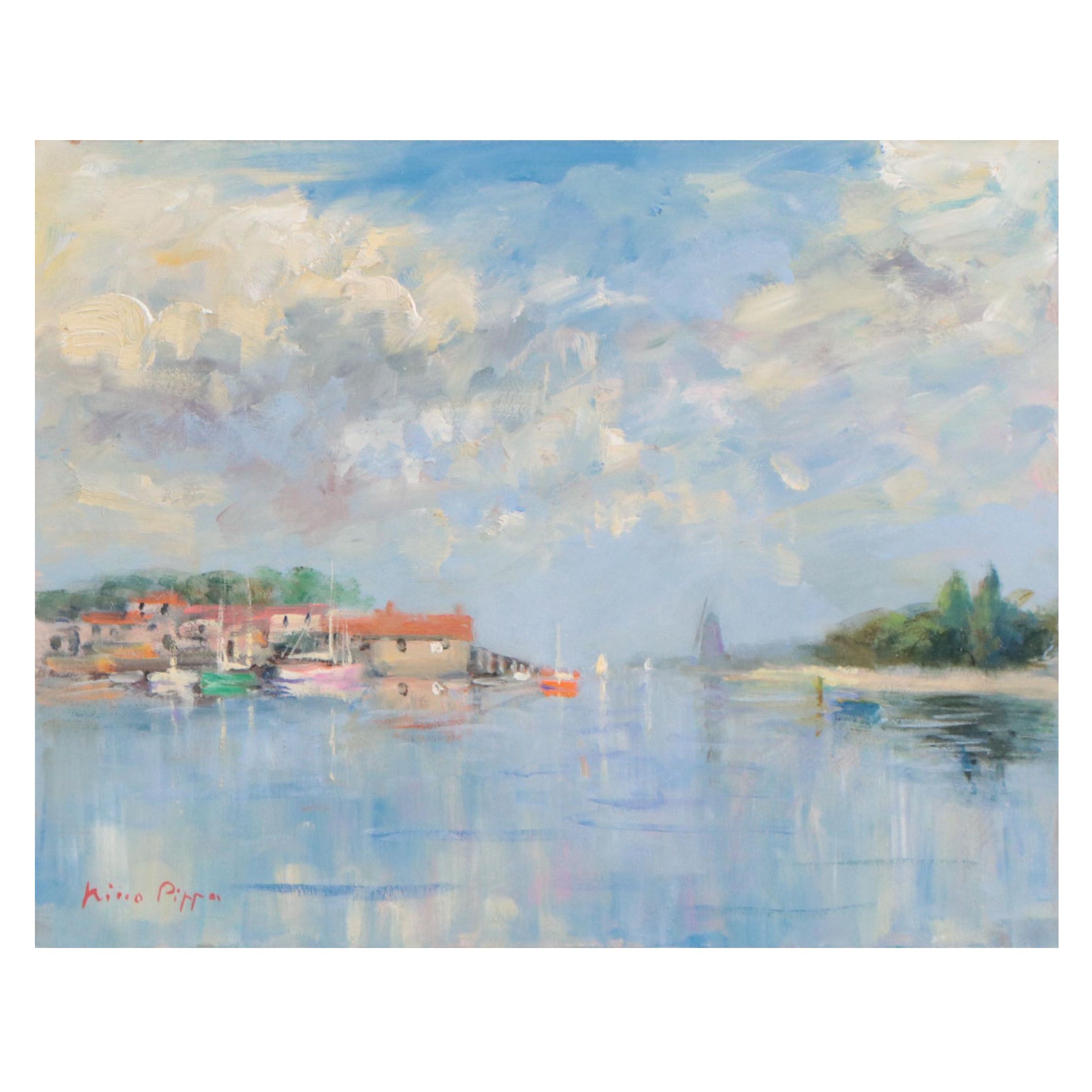 Nino Pippa Oil Painting "Provence - The Old Windmill on the Rhone," 2018