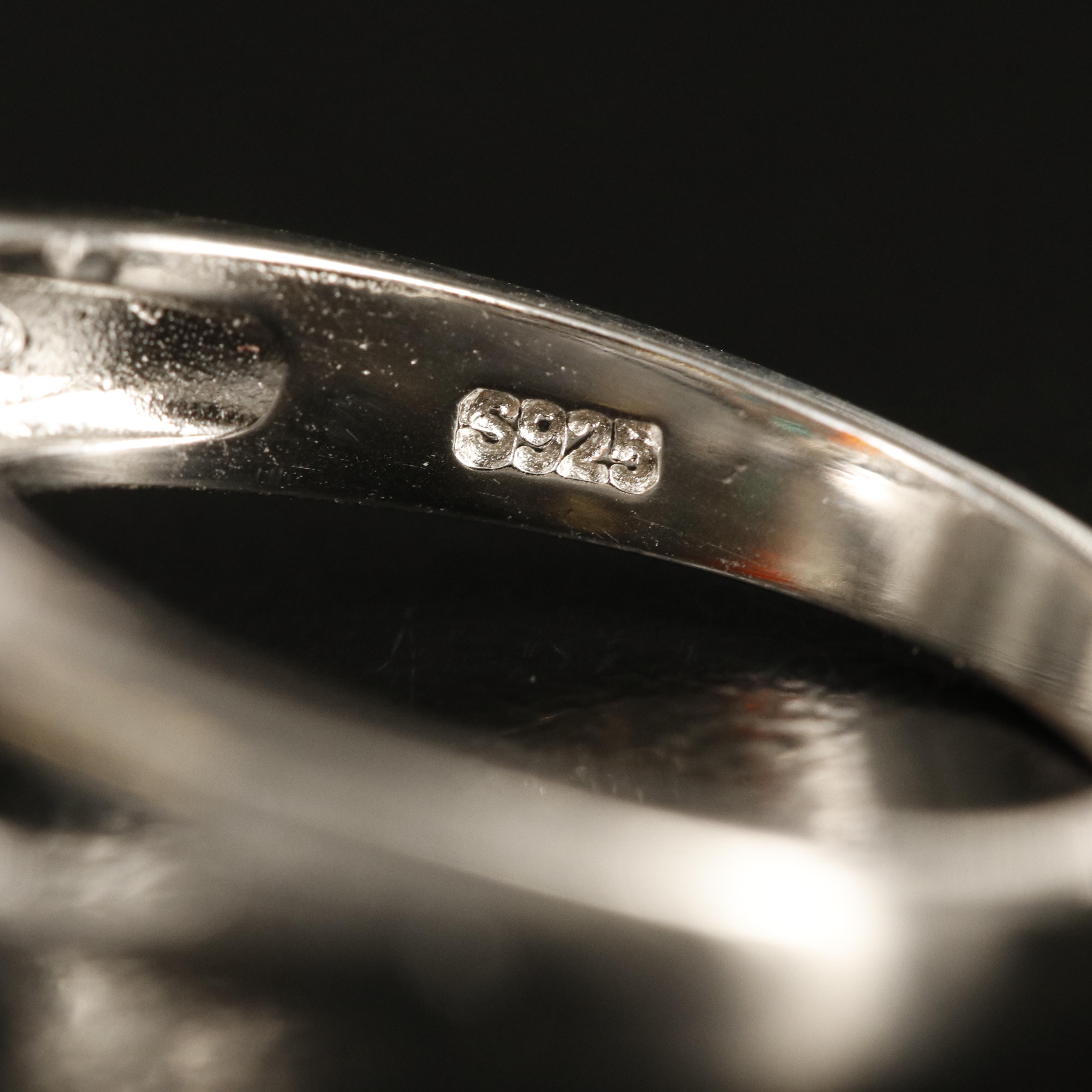 Sterling Fire Opal, Opal and Cubic Zirconia Ring