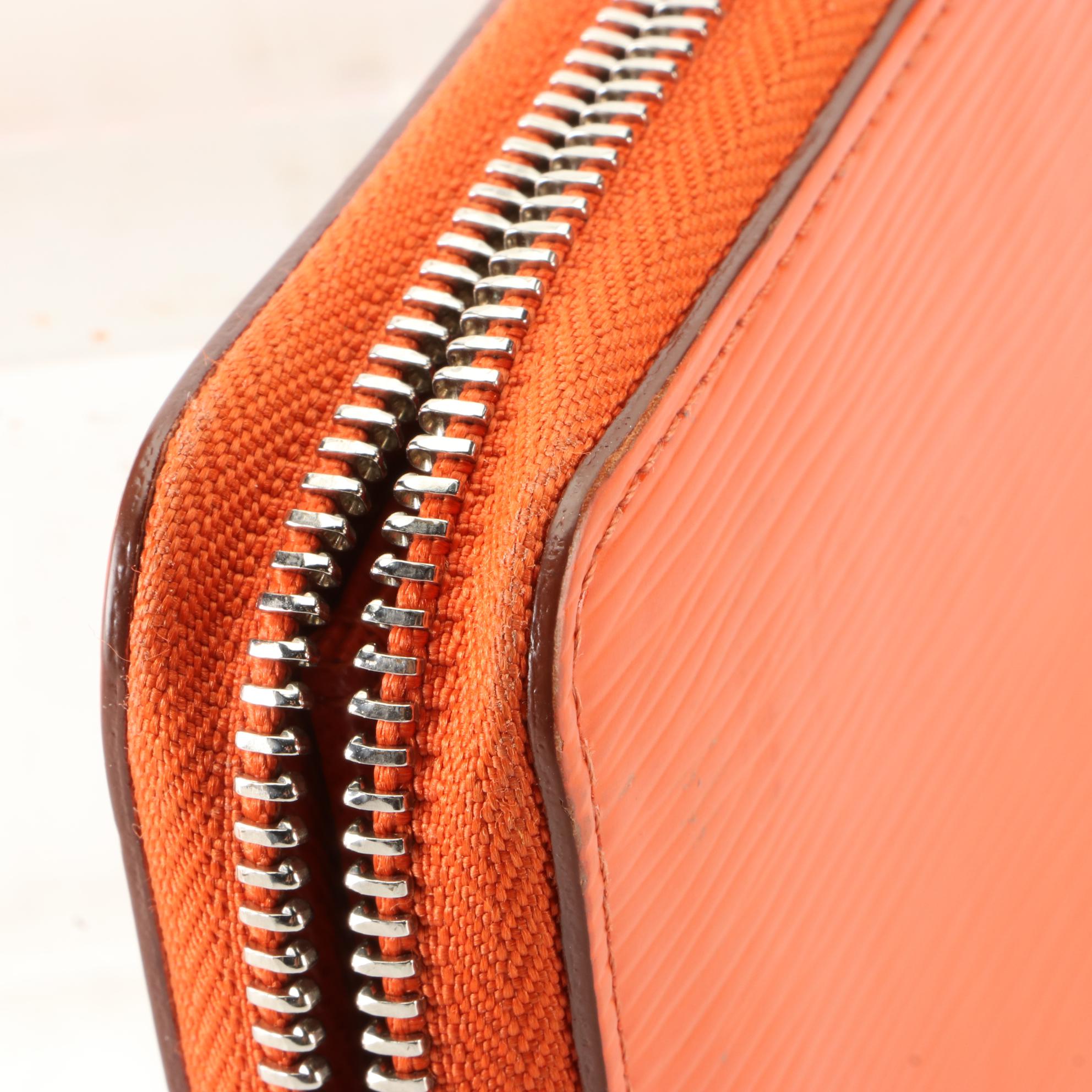 Louis Vuitton Zippy Wallet in Orange Epi Leather