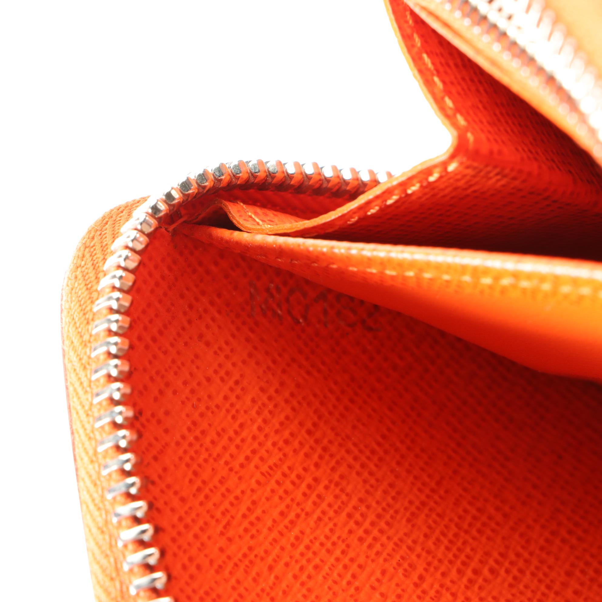 Louis Vuitton Zippy Wallet in Orange Epi Leather