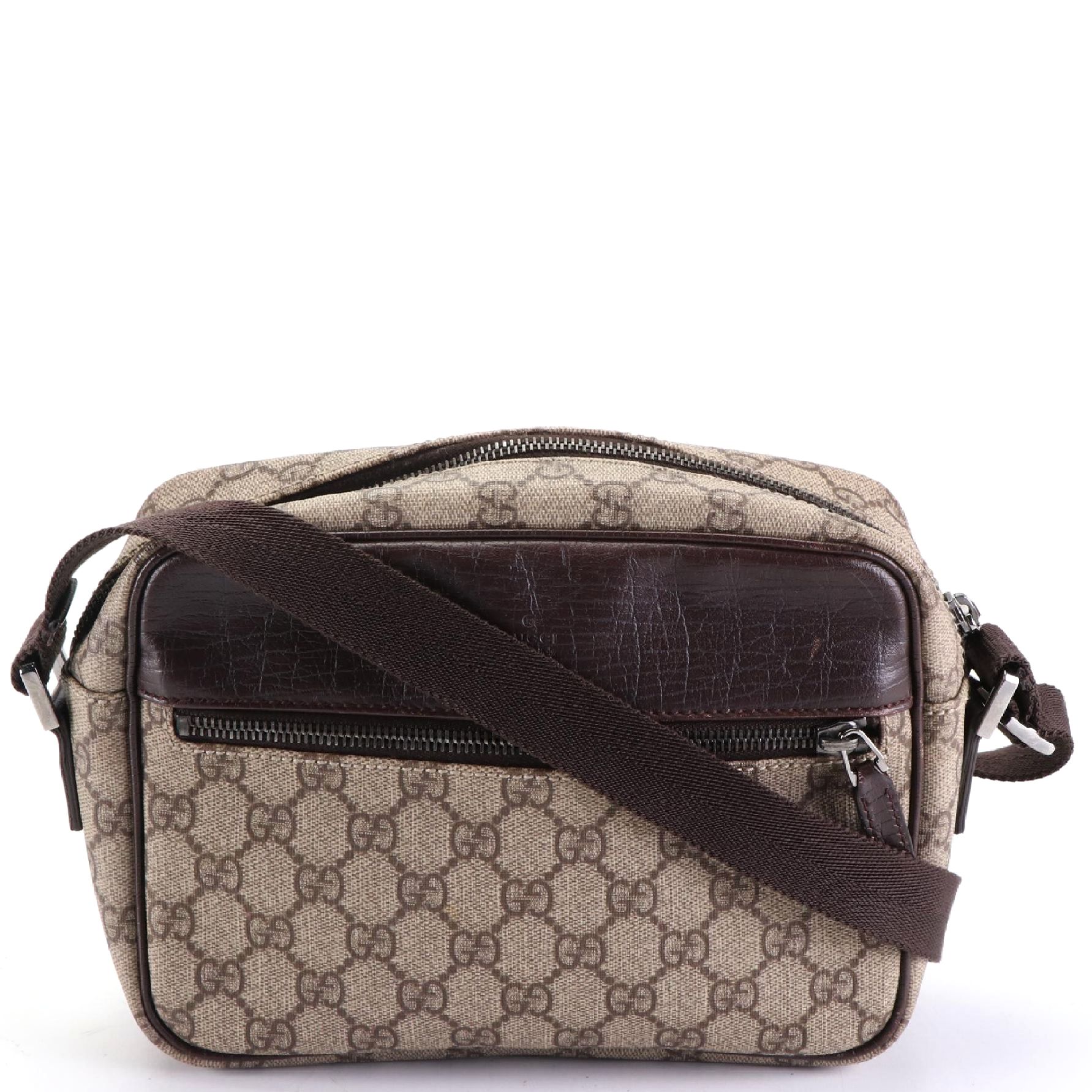 Gucci Crossbody Bag in GG Supreme Canvas and Leather