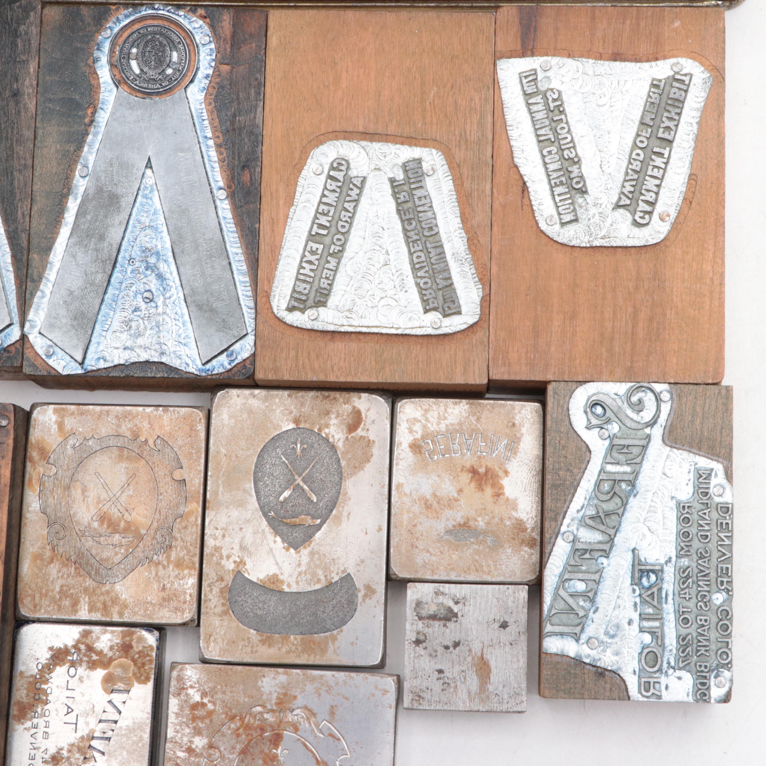 Serafini Tailors, National Association of Tailors and Other Printing Blocks