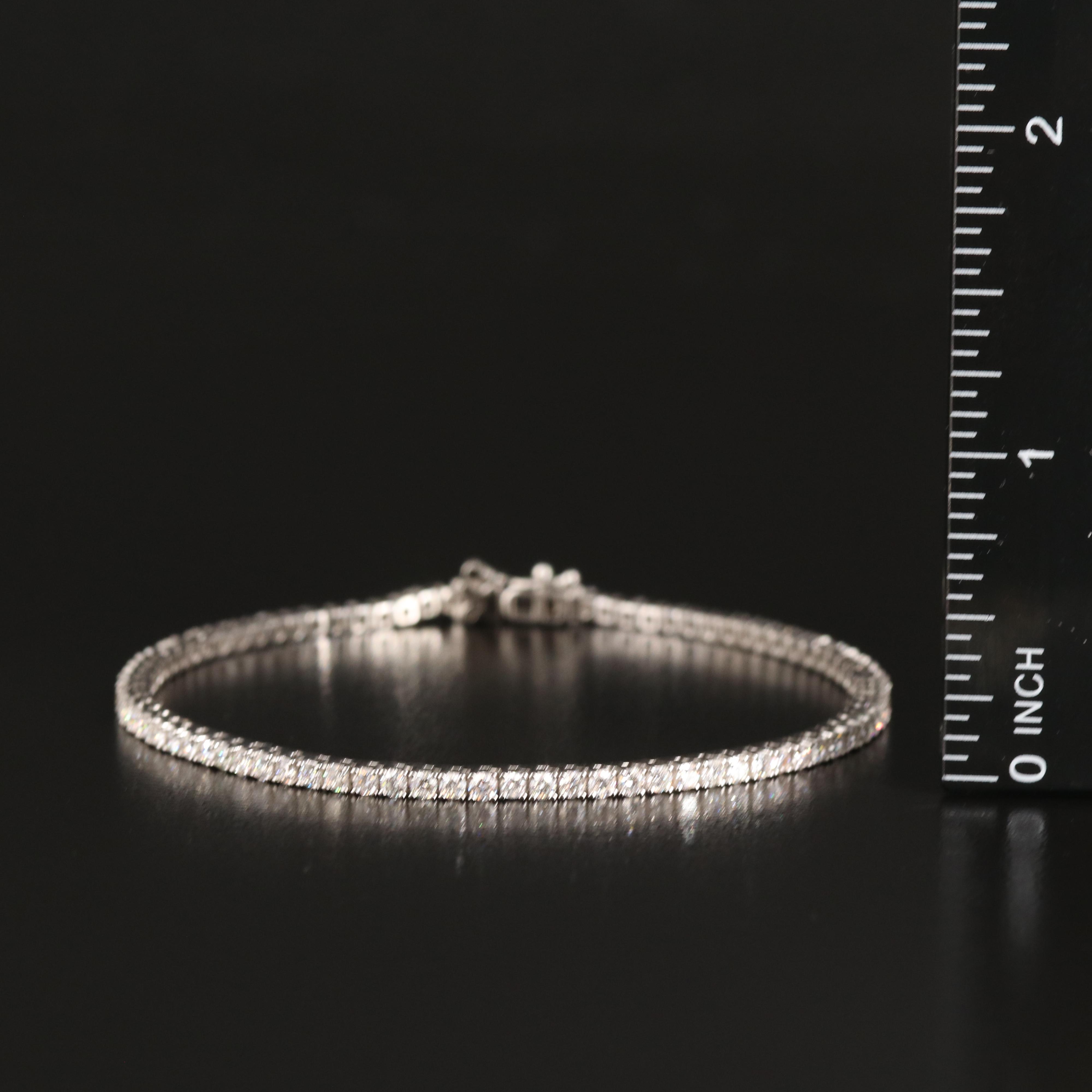 14K 3.00 CTW Lab Grown Diamond Line Bracelet with IGI Report