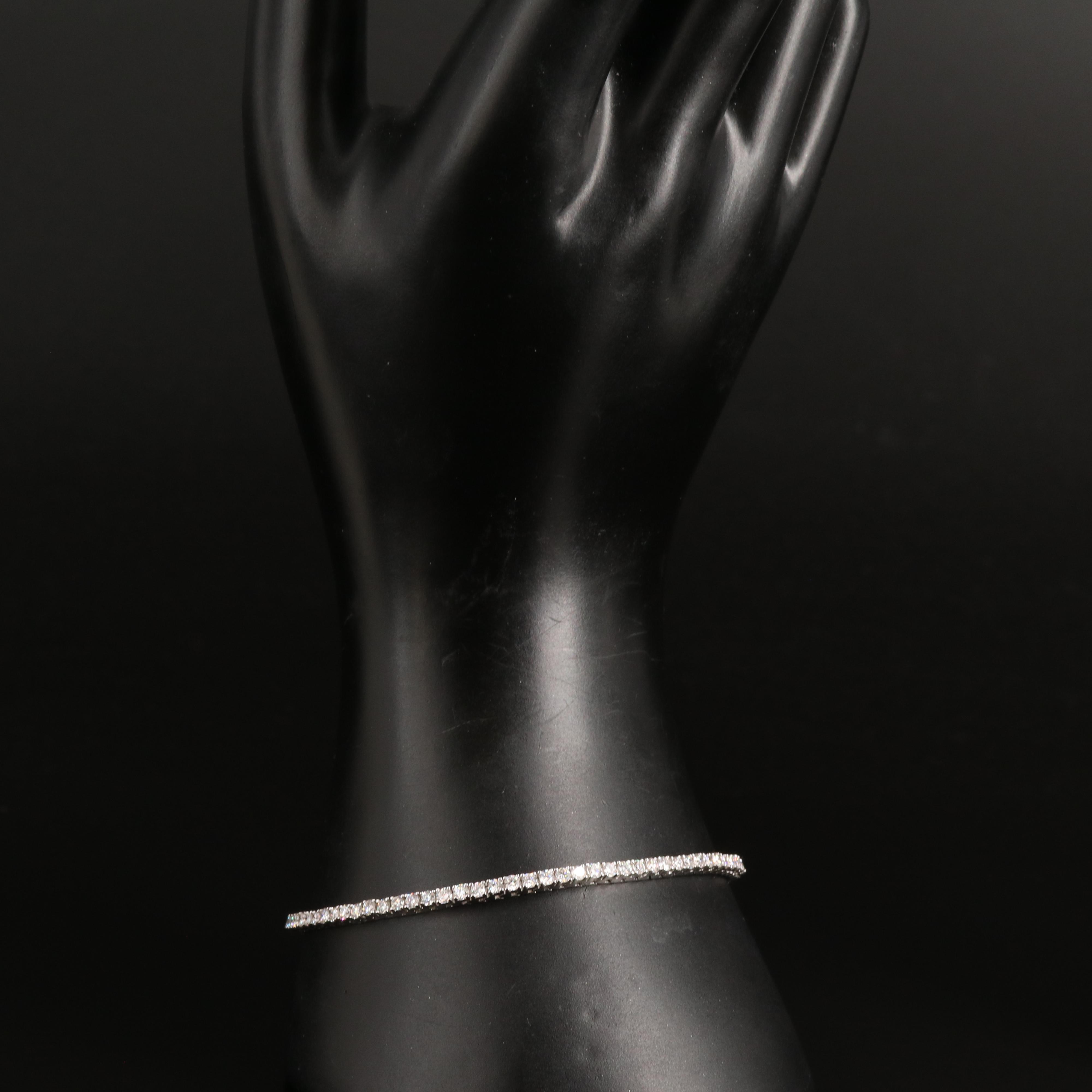 14K 3.00 CTW Lab Grown Diamond Line Bracelet with IGI Report