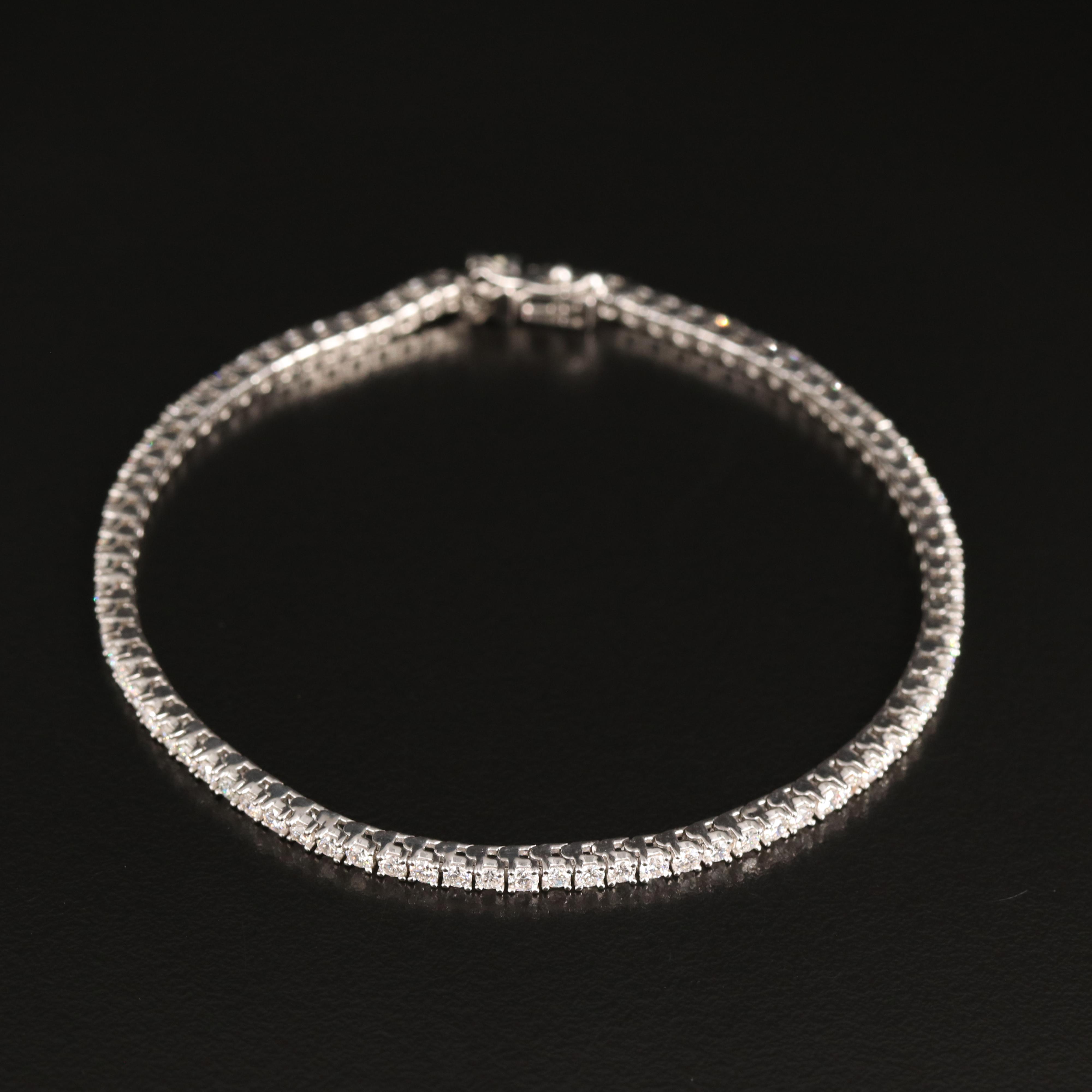 14K 3.00 CTW Lab Grown Diamond Line Bracelet with IGI Report