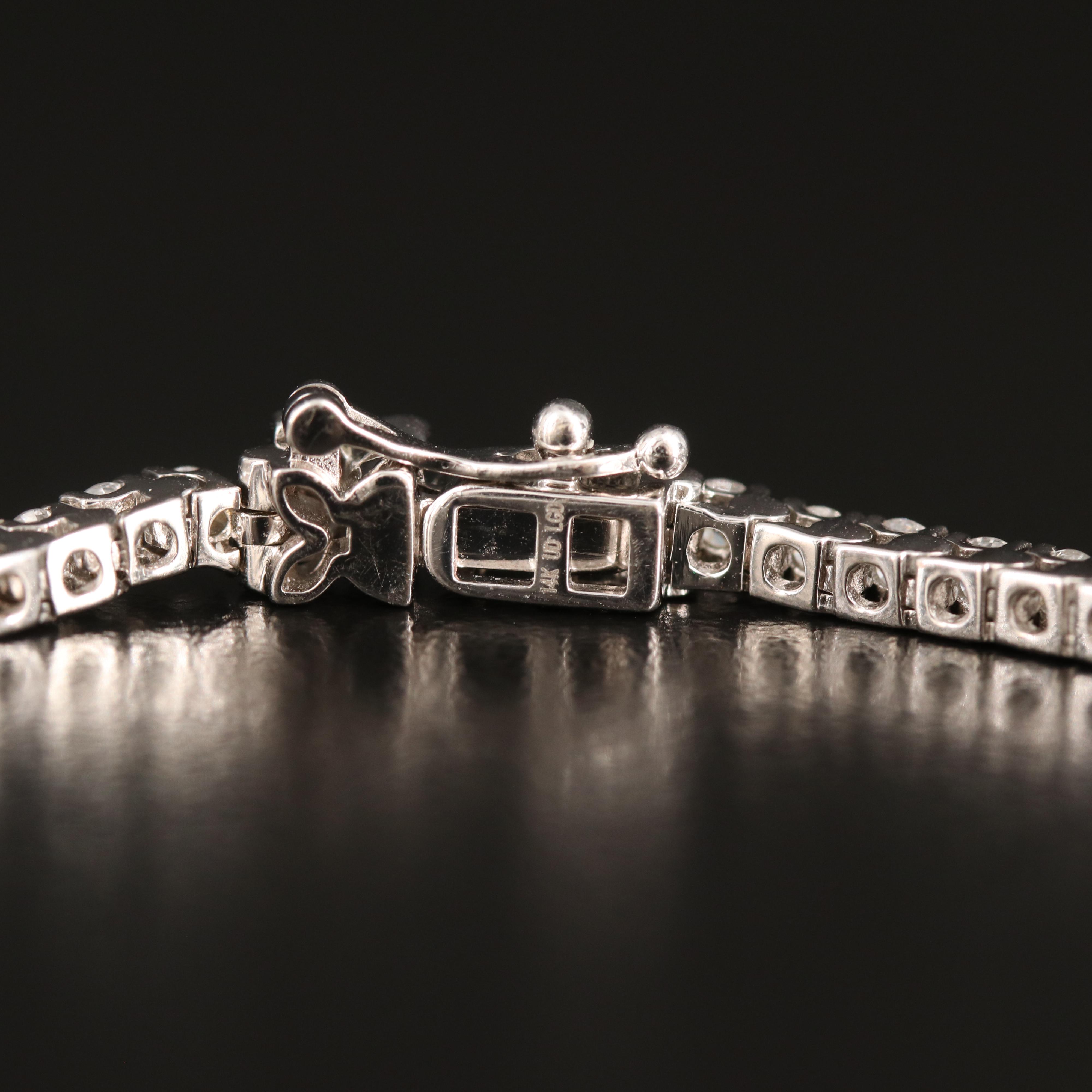 14K 3.00 CTW Lab Grown Diamond Line Bracelet with IGI Report