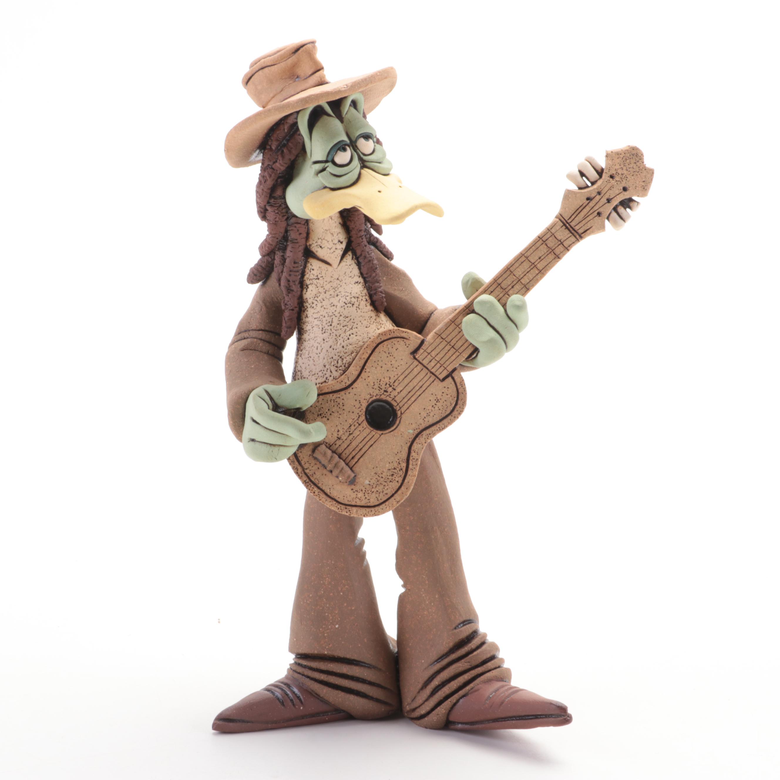 Rex Benson Signed Stoneware Cowboy Figurines