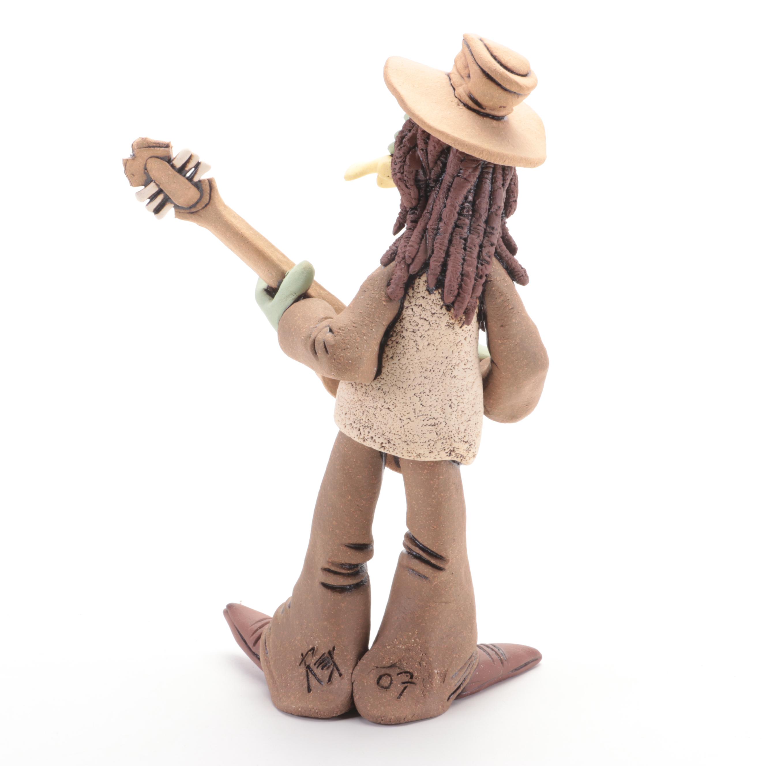 Rex Benson Signed Stoneware Cowboy Figurines