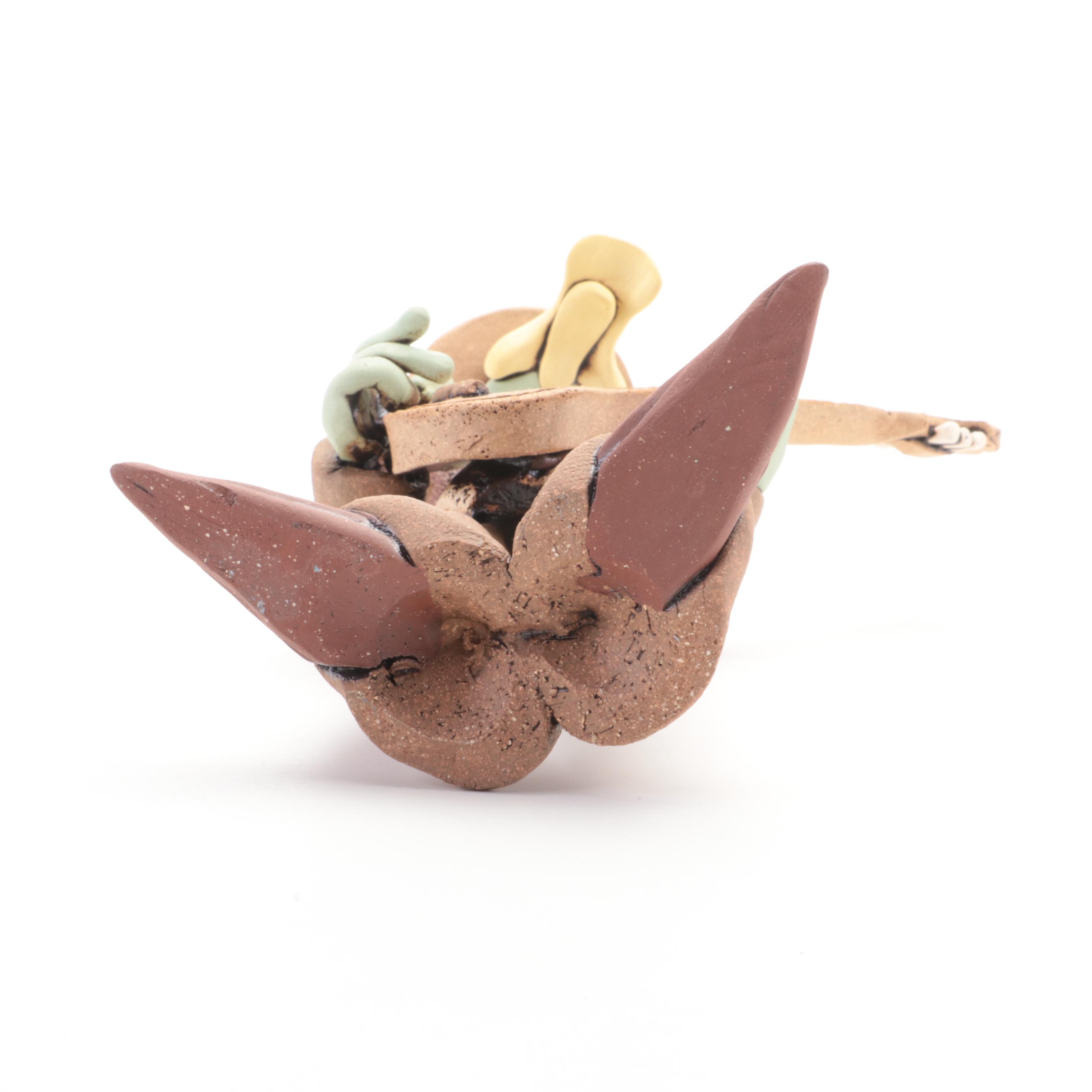 Rex Benson Signed Stoneware Cowboy Figurines