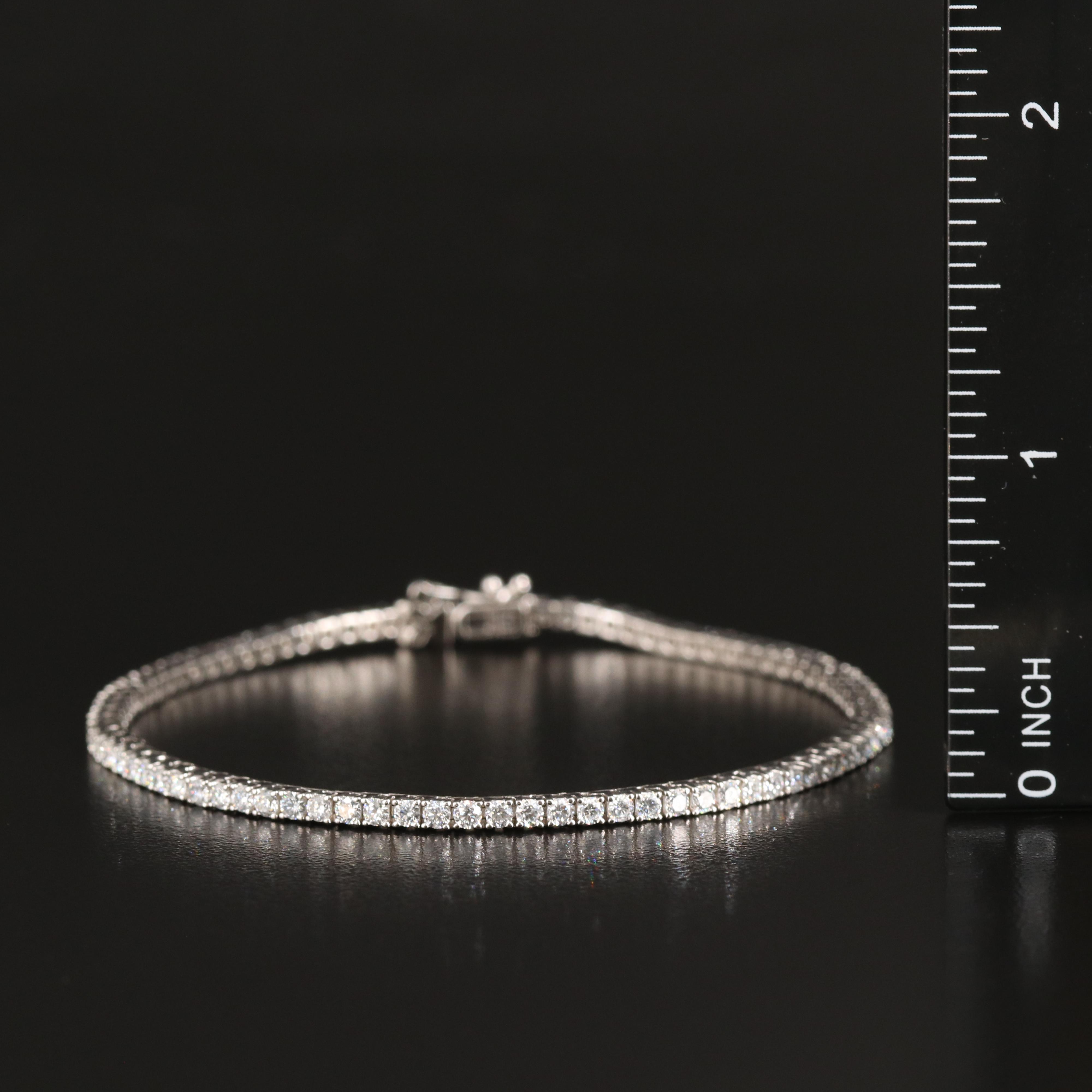 14K 3.00 CTW Lab Grown Diamond Line Bracelet with IGI Report