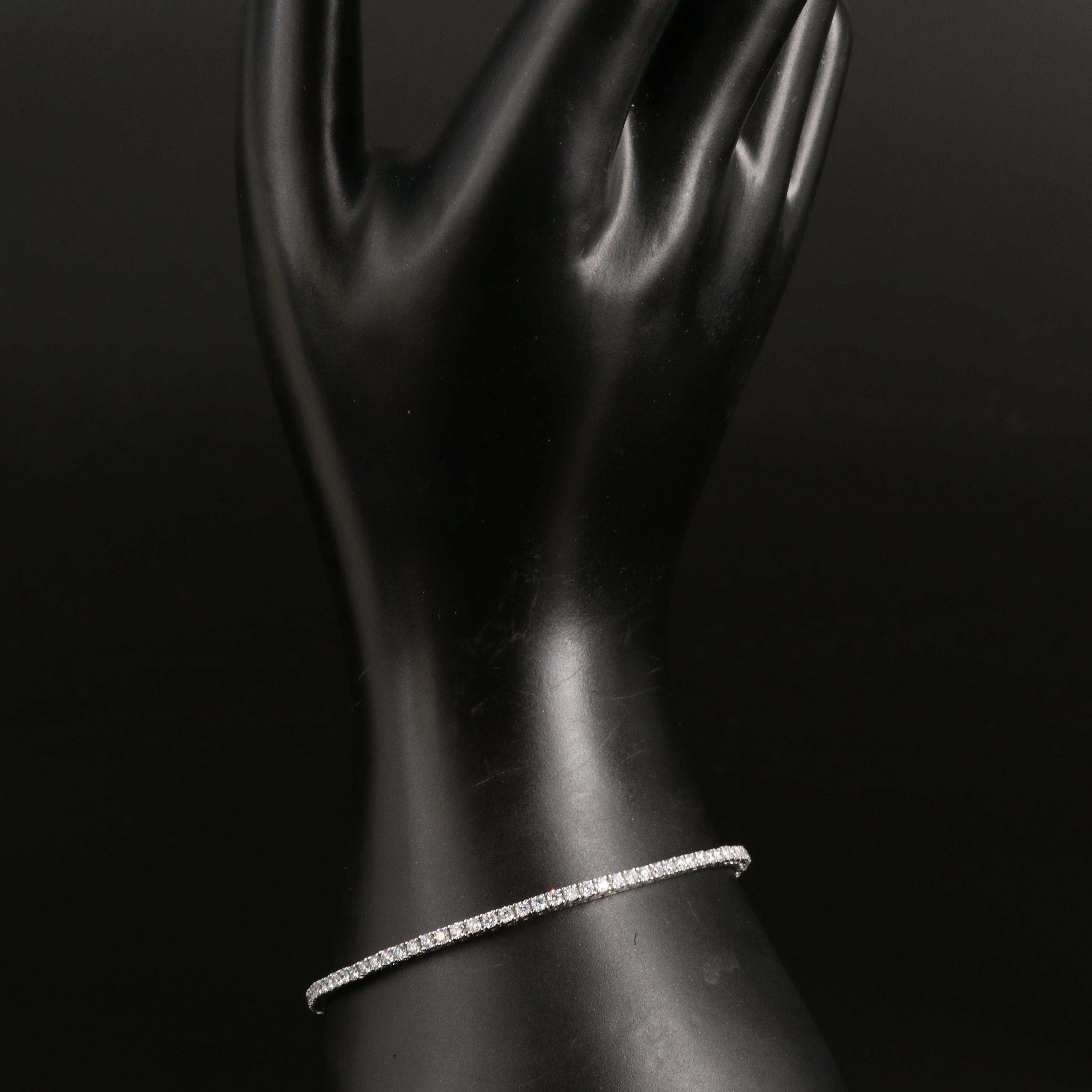 14K 3.00 CTW Lab Grown Diamond Line Bracelet with IGI Report