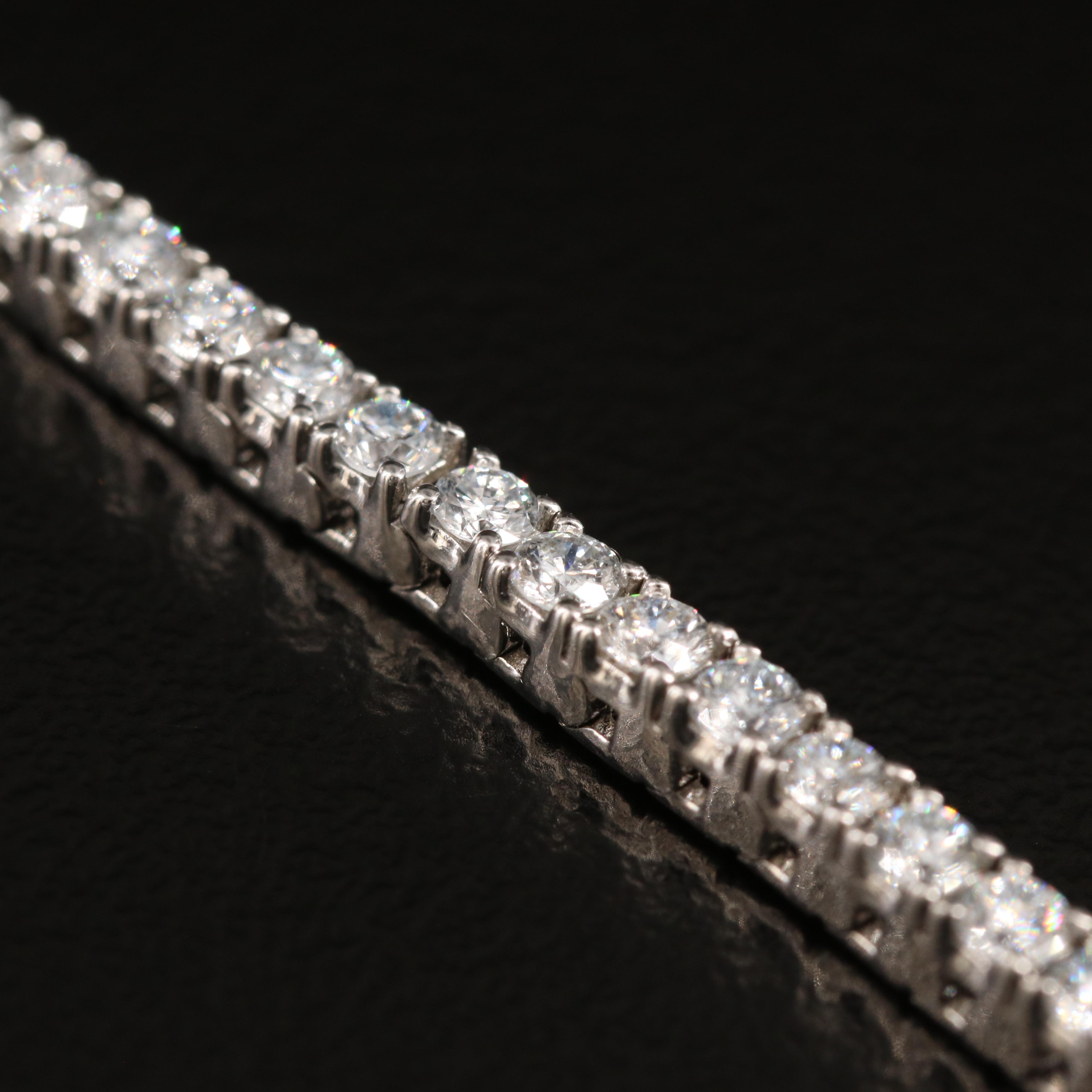 14K 3.00 CTW Lab Grown Diamond Line Bracelet with IGI Report