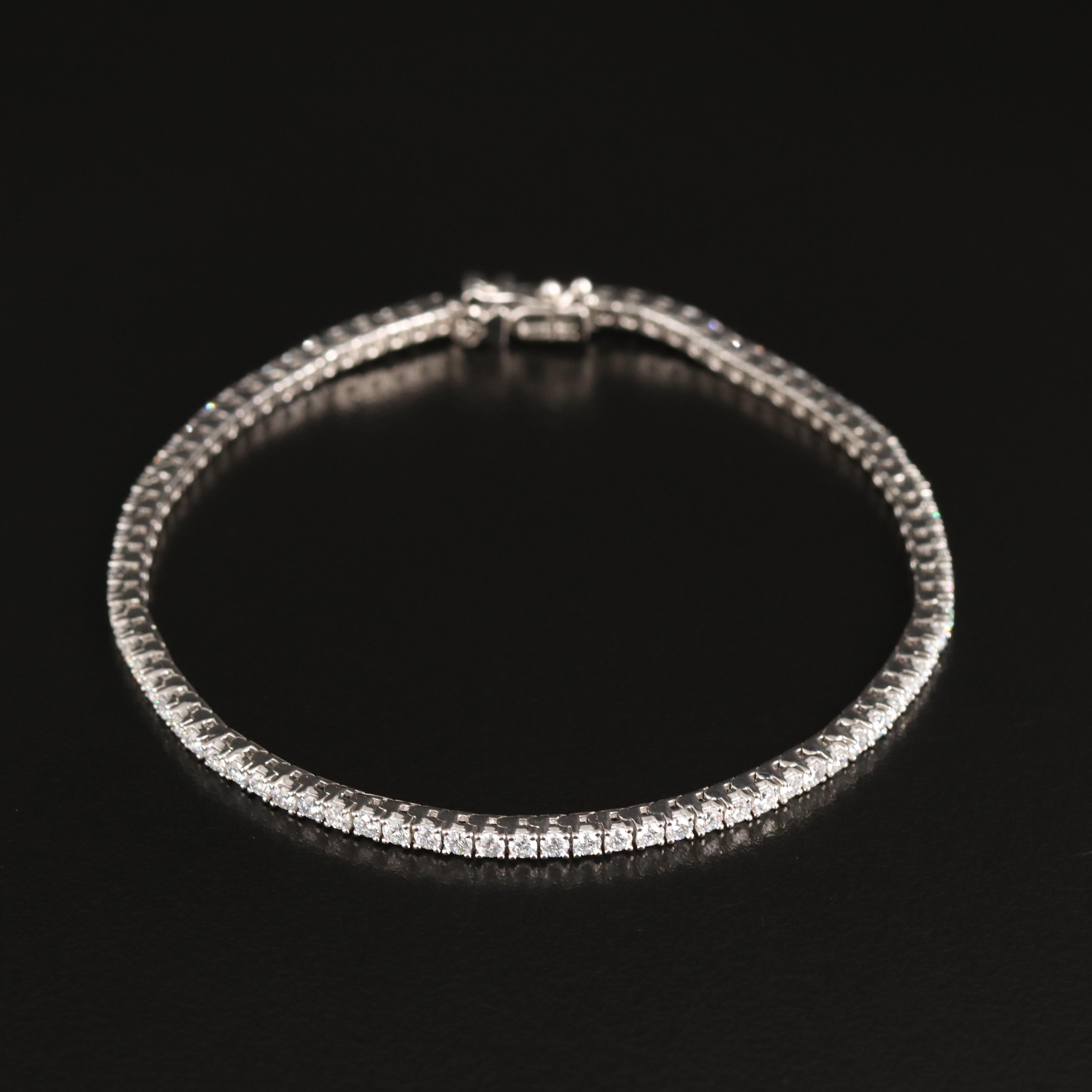 14K 3.00 CTW Lab Grown Diamond Line Bracelet with IGI Report