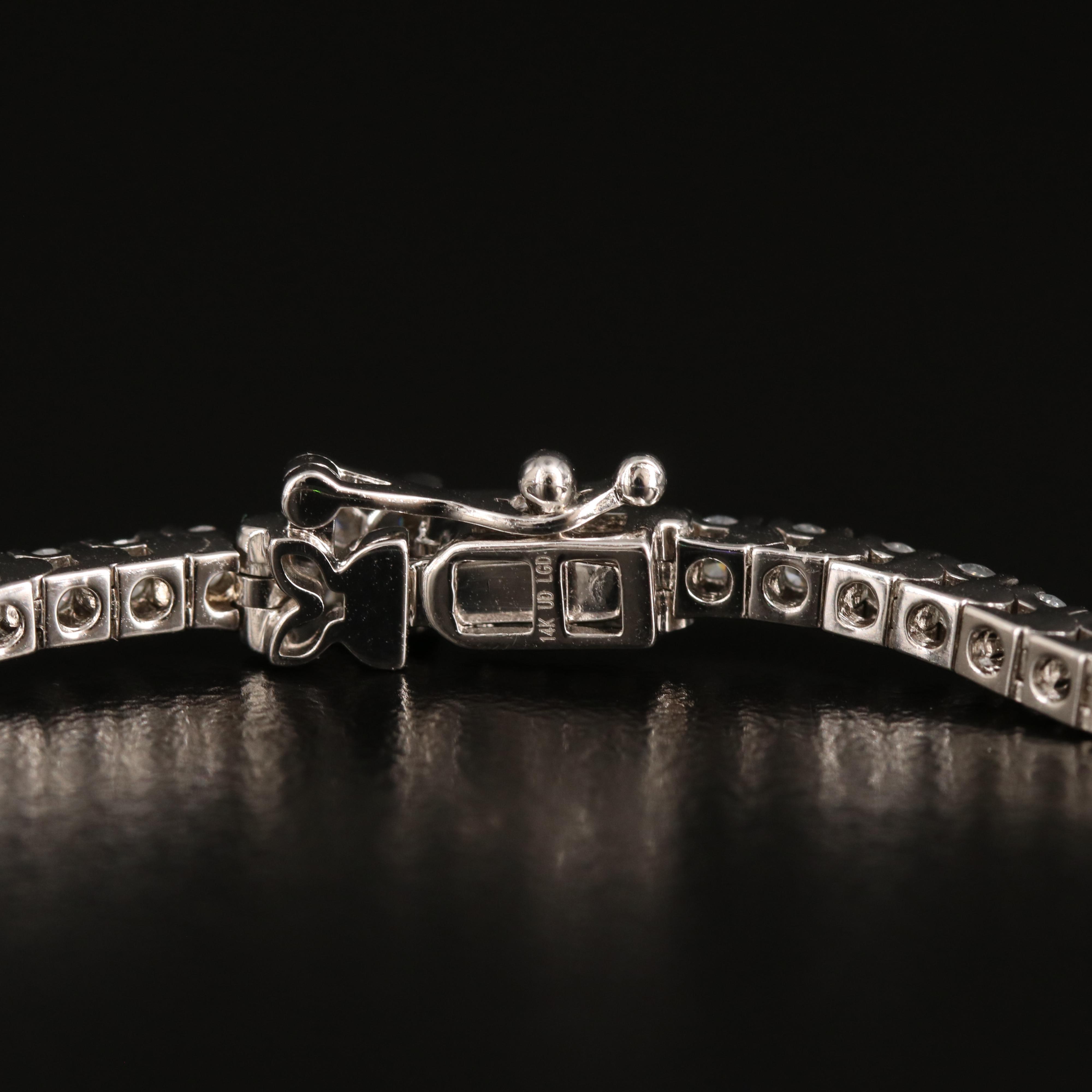 14K 3.00 CTW Lab Grown Diamond Line Bracelet with IGI Report