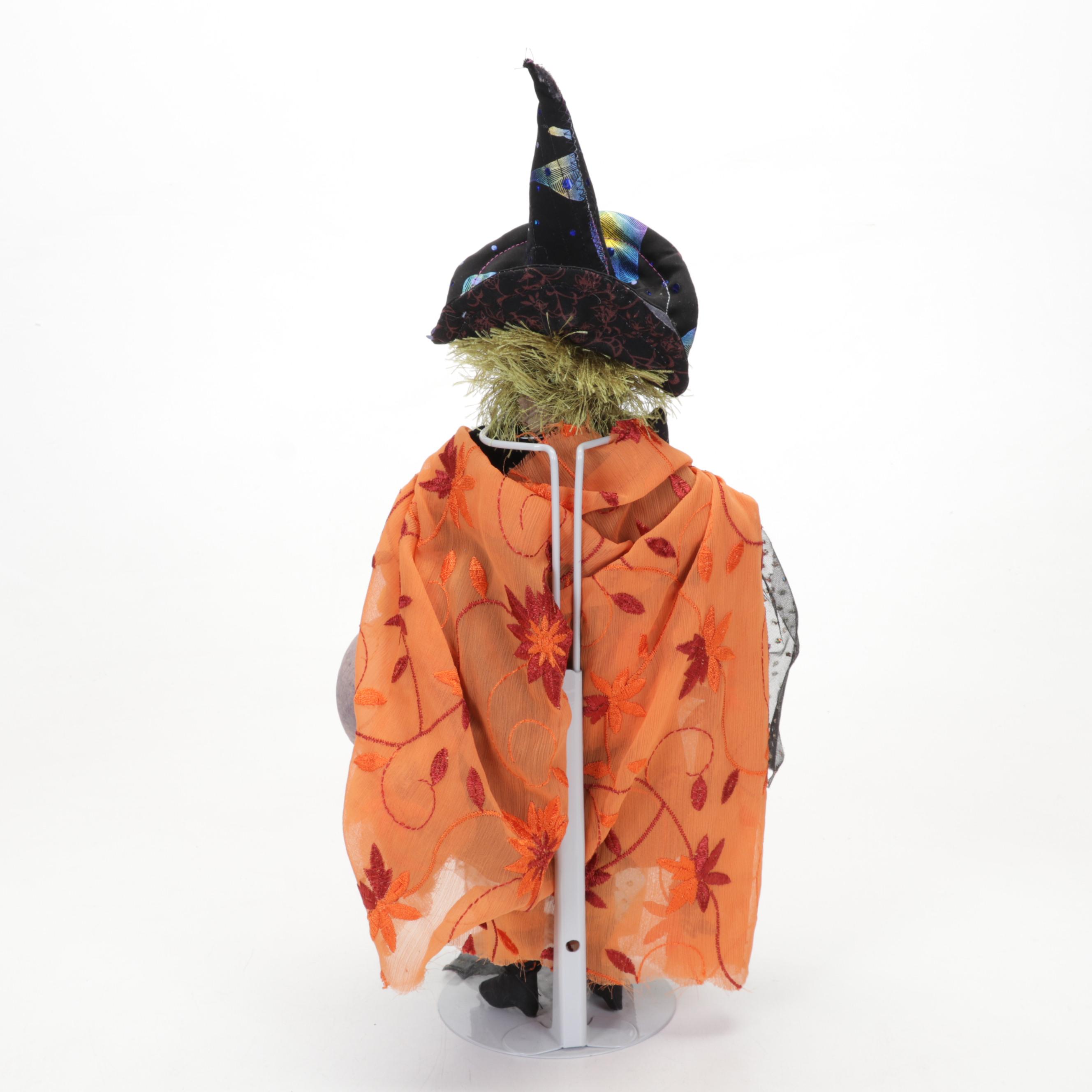 Margo Hubka with Other Dolls and Halloween Décor