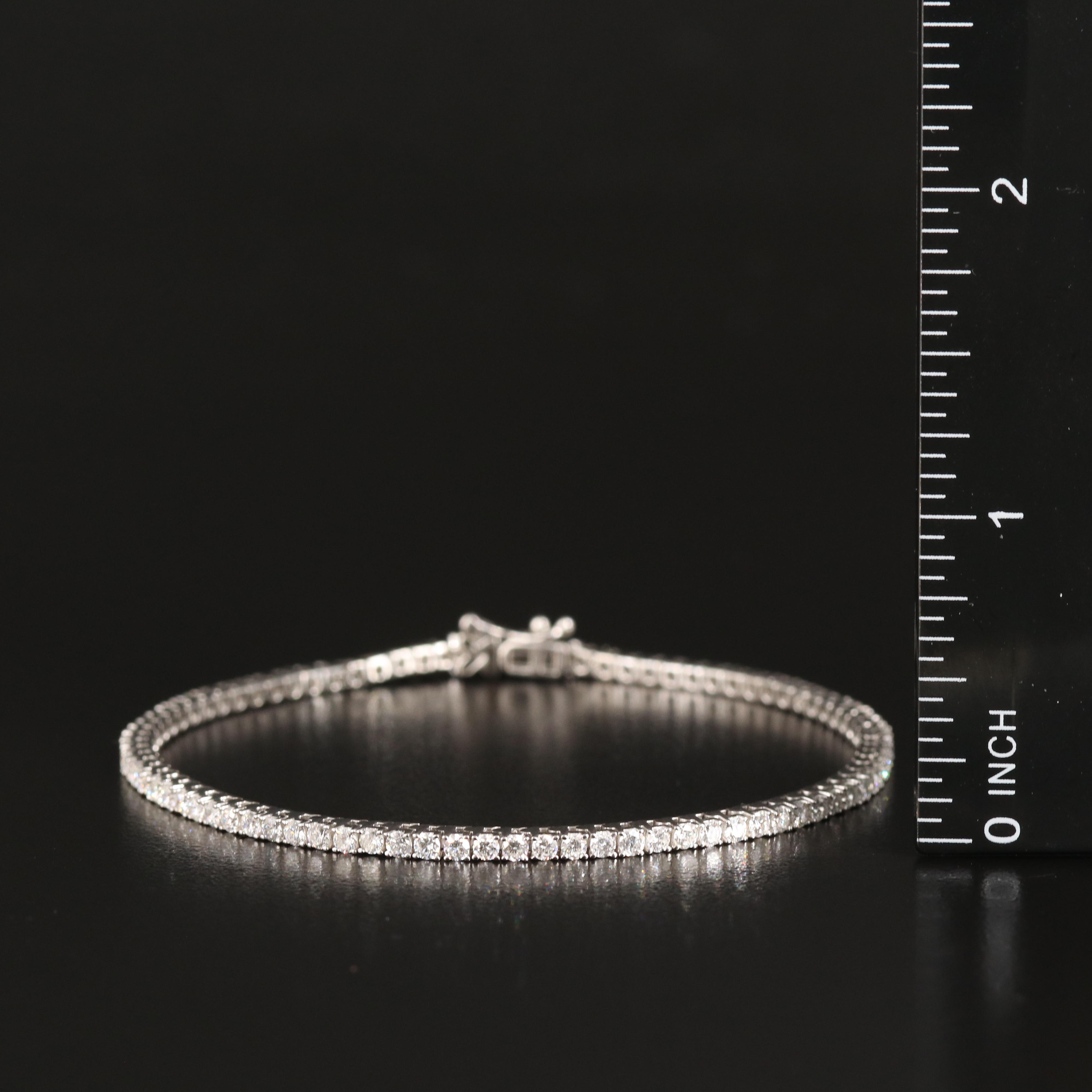14K 3.00 CTW Lab Grown Diamond Line Bracelet with IGI Report