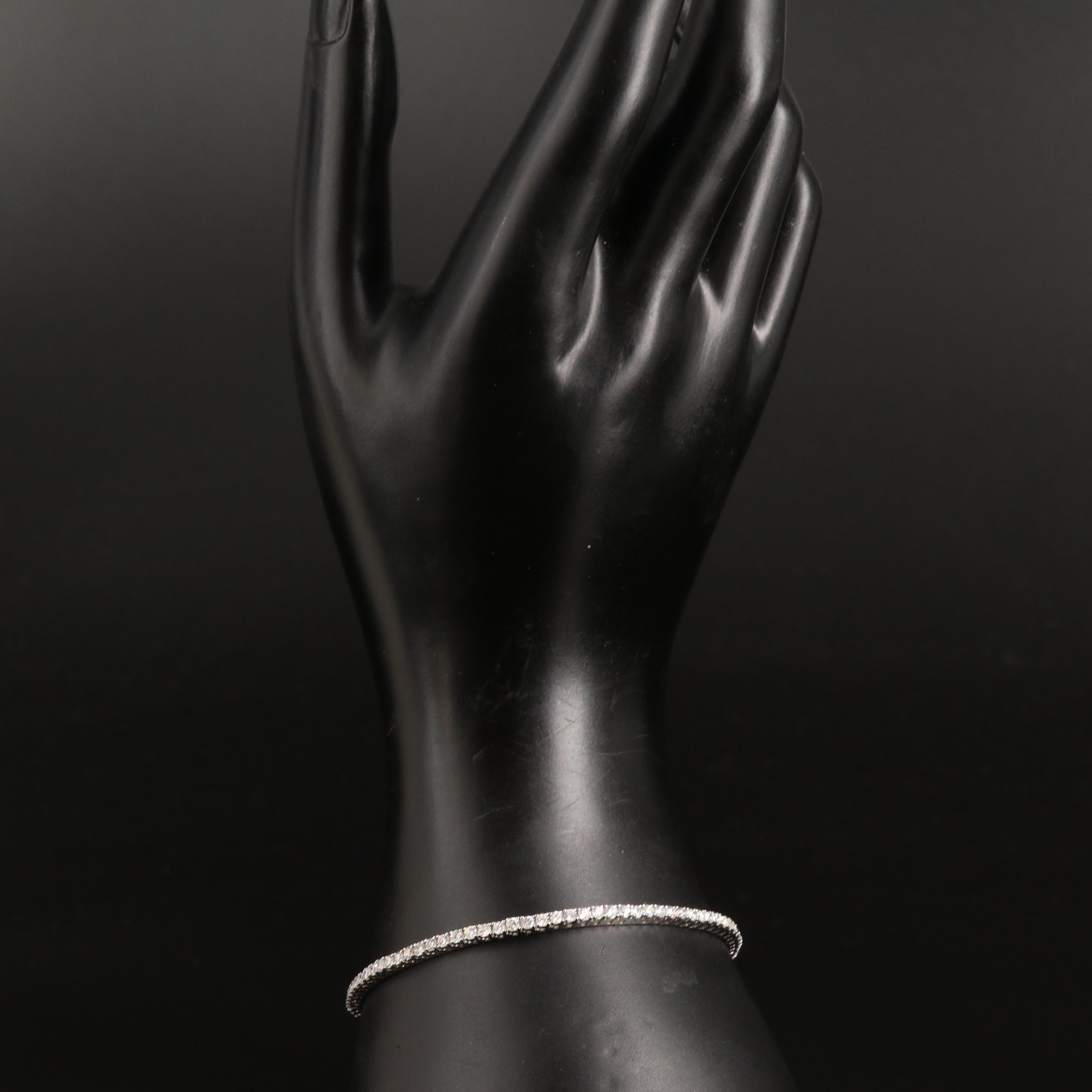 14K 3.00 CTW Lab Grown Diamond Line Bracelet with IGI Report