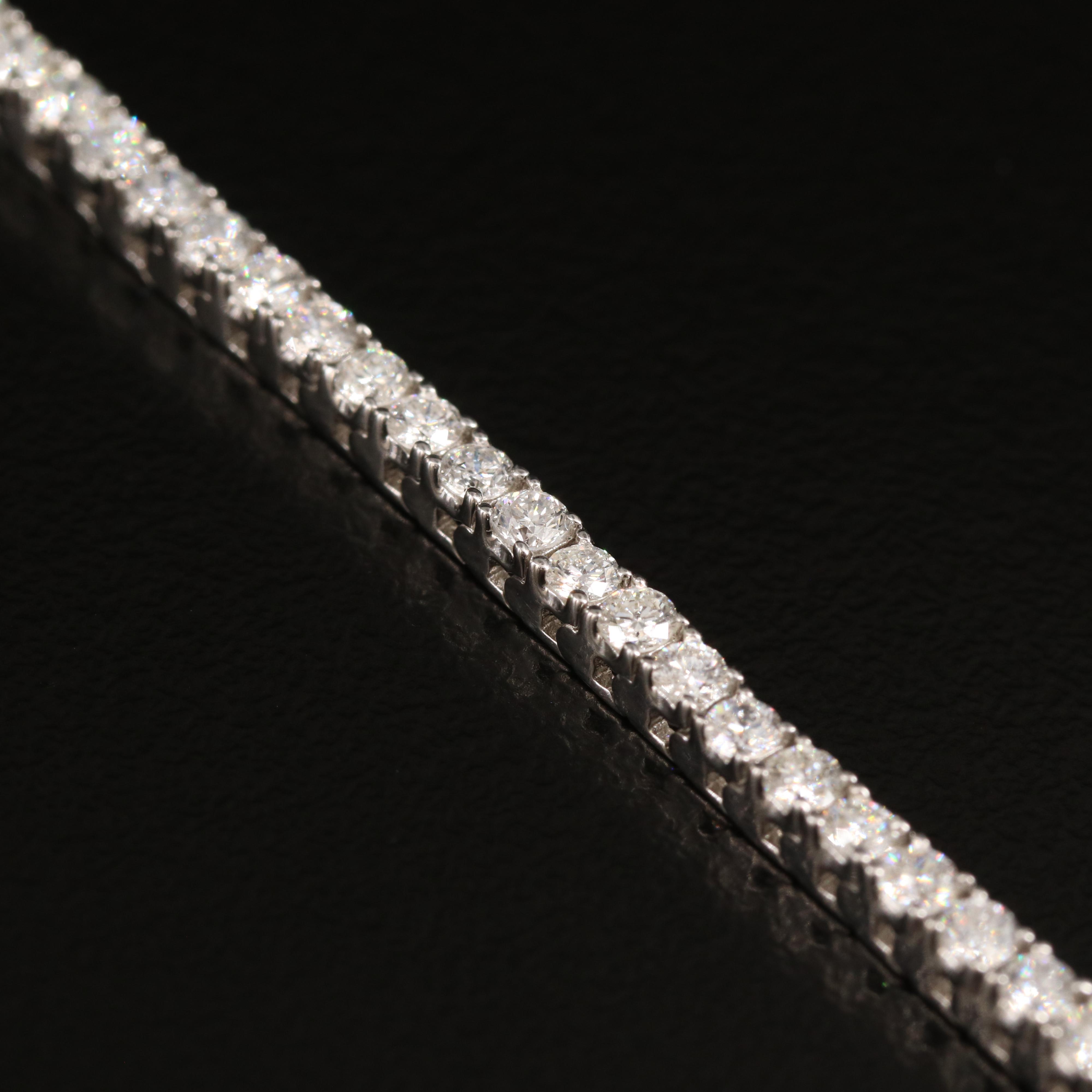 14K 3.00 CTW Lab Grown Diamond Line Bracelet with IGI Report