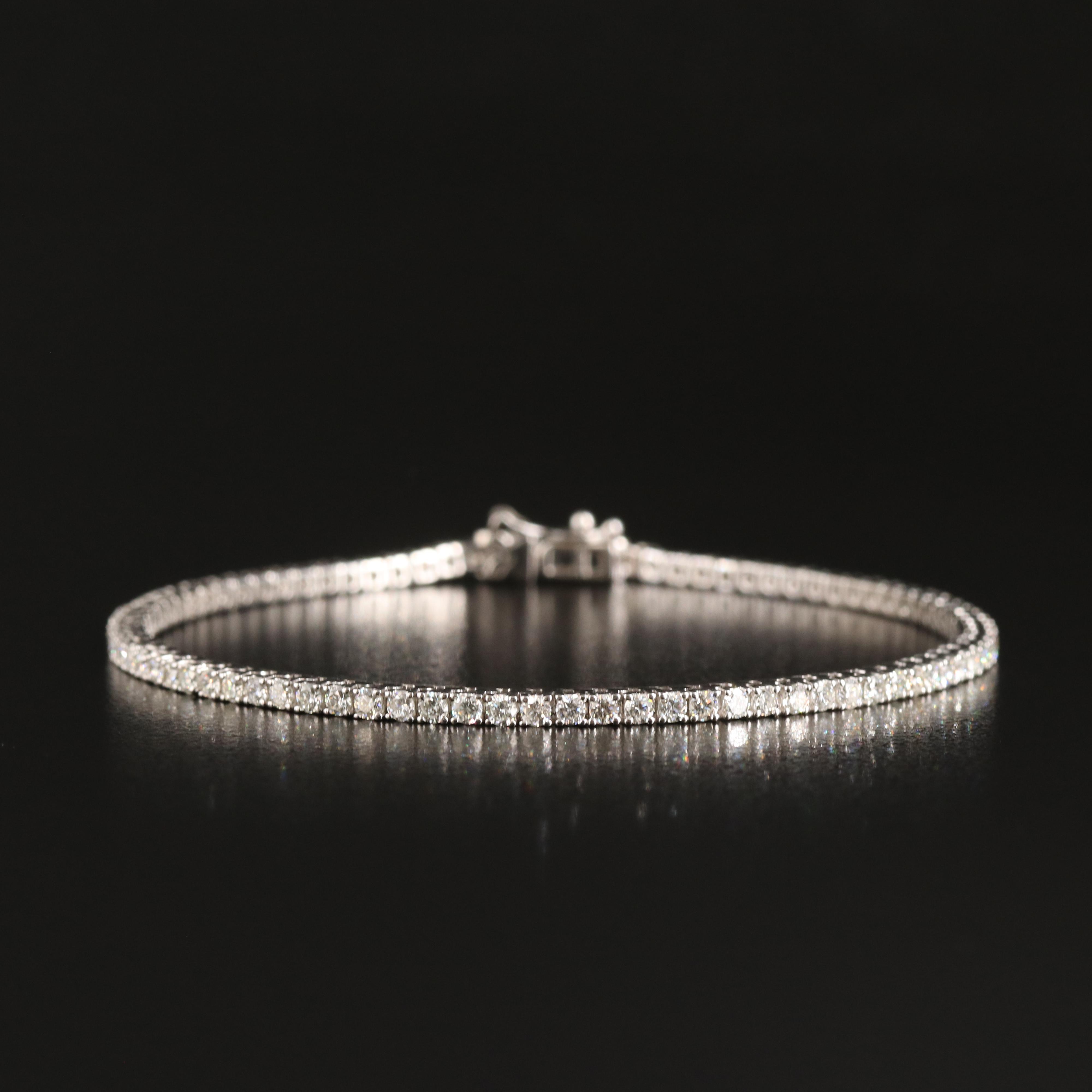 14K 3.00 CTW Lab Grown Diamond Line Bracelet with IGI Report