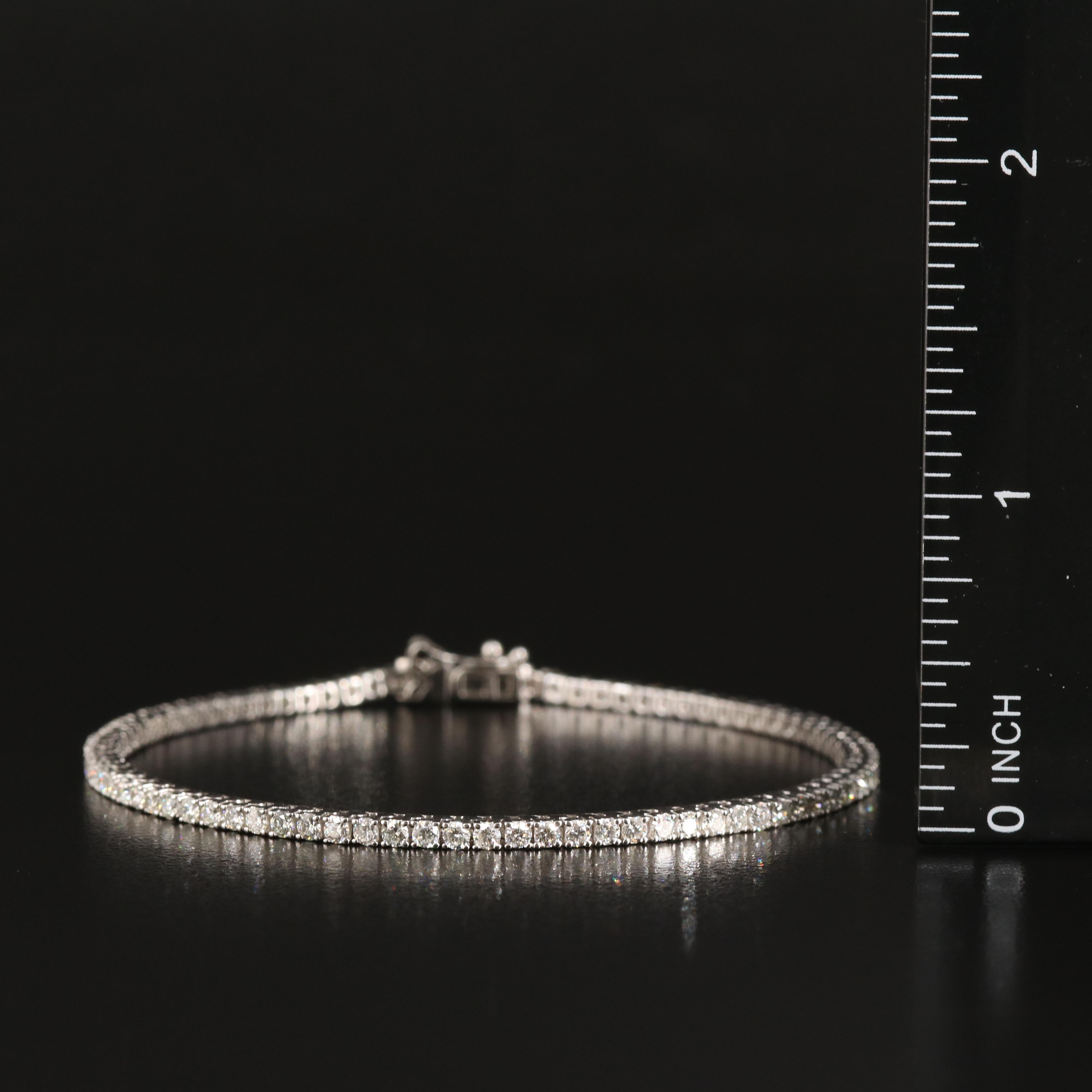14K 3.00 CTW Lab Grown Diamond Line Bracelet with IGI Report
