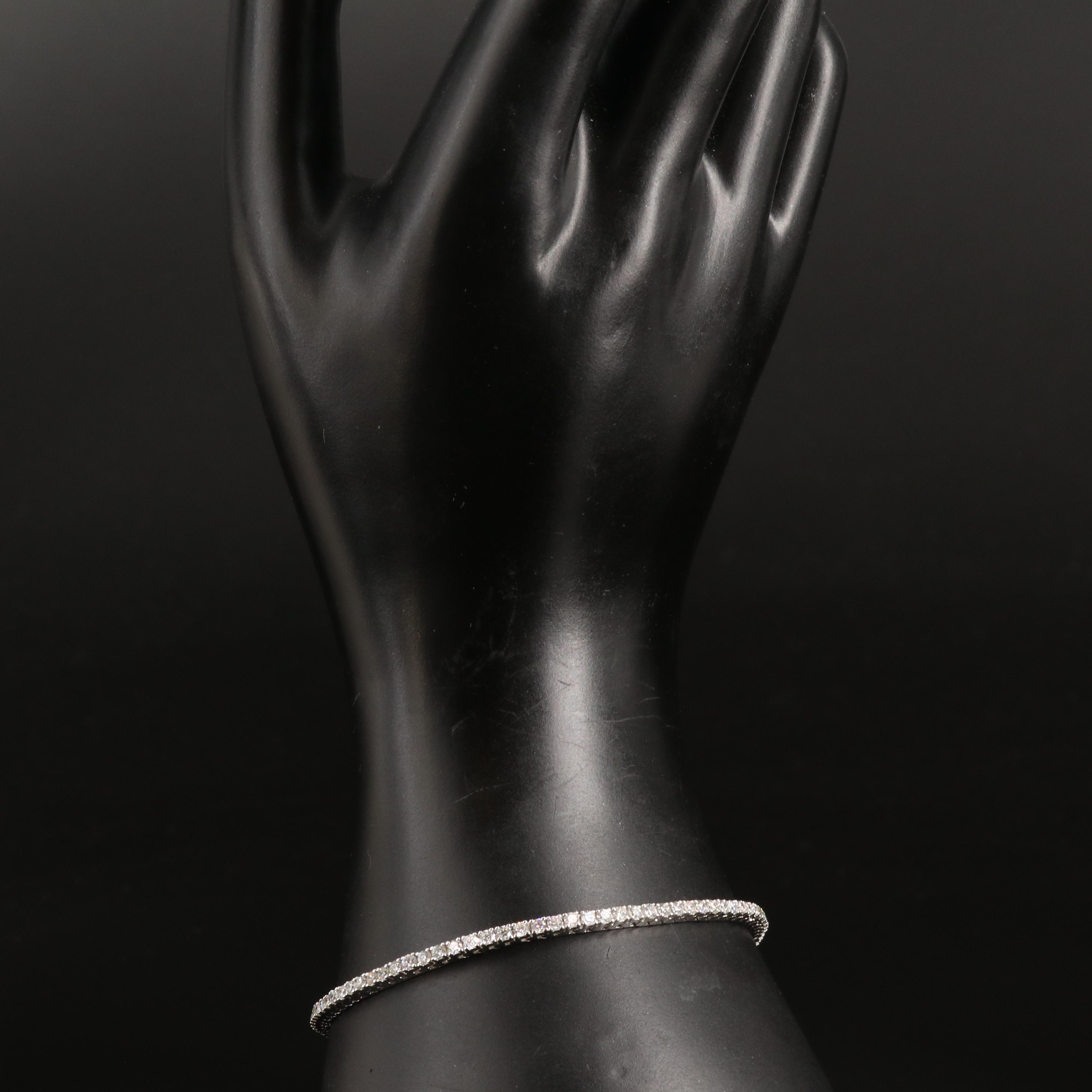 14K 3.00 CTW Lab Grown Diamond Line Bracelet with IGI Report