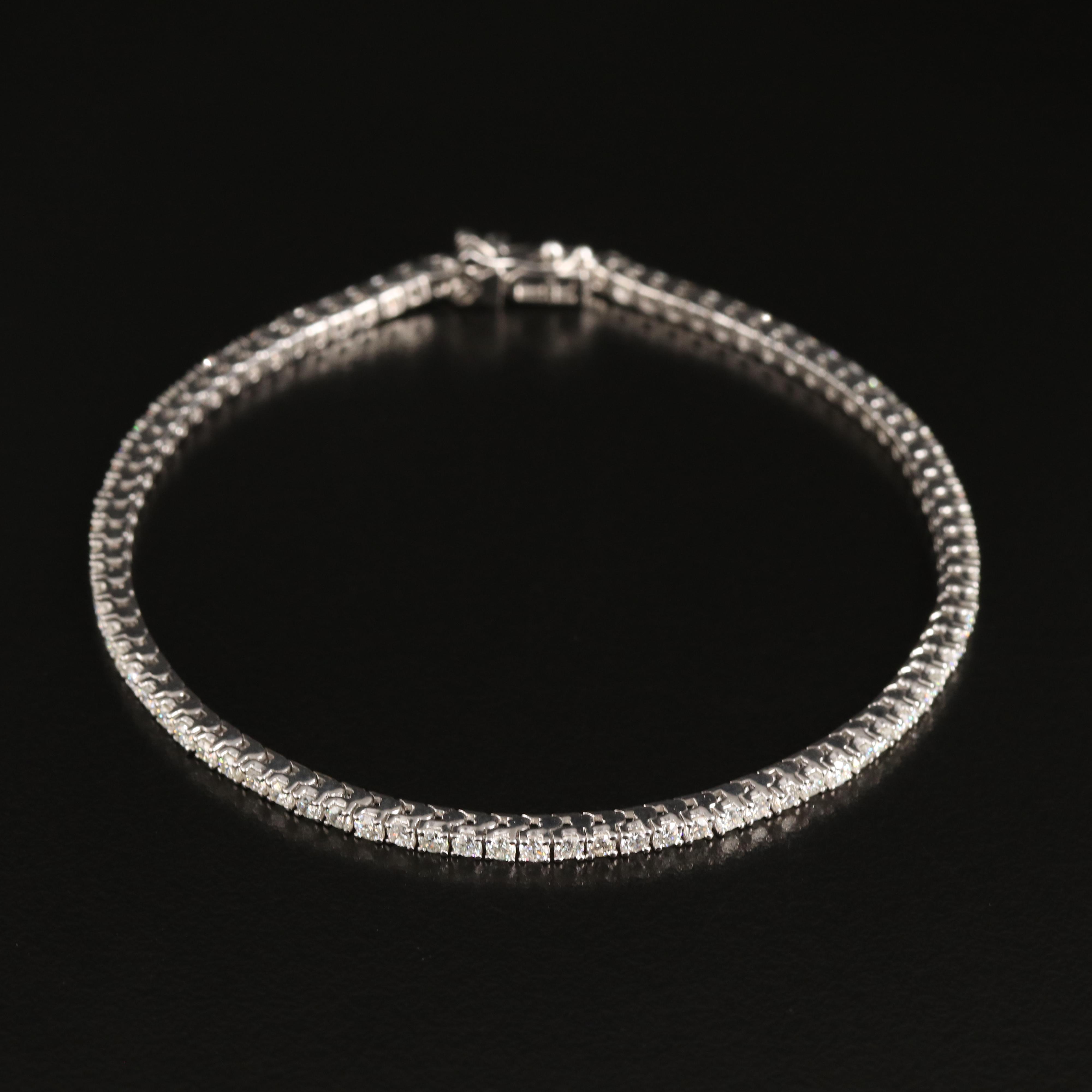 14K 3.00 CTW Lab Grown Diamond Line Bracelet with IGI Report