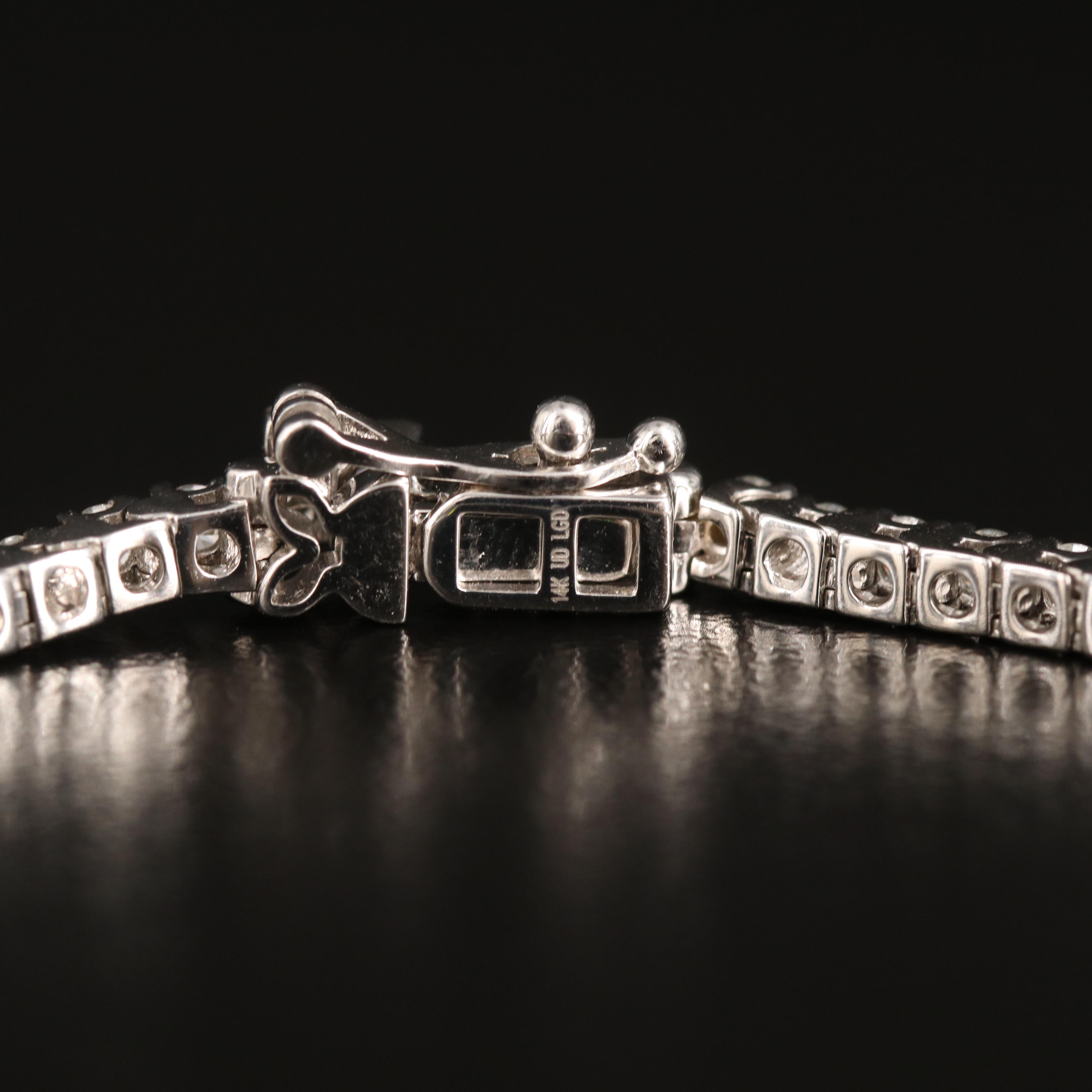 14K 3.00 CTW Lab Grown Diamond Line Bracelet with IGI Report