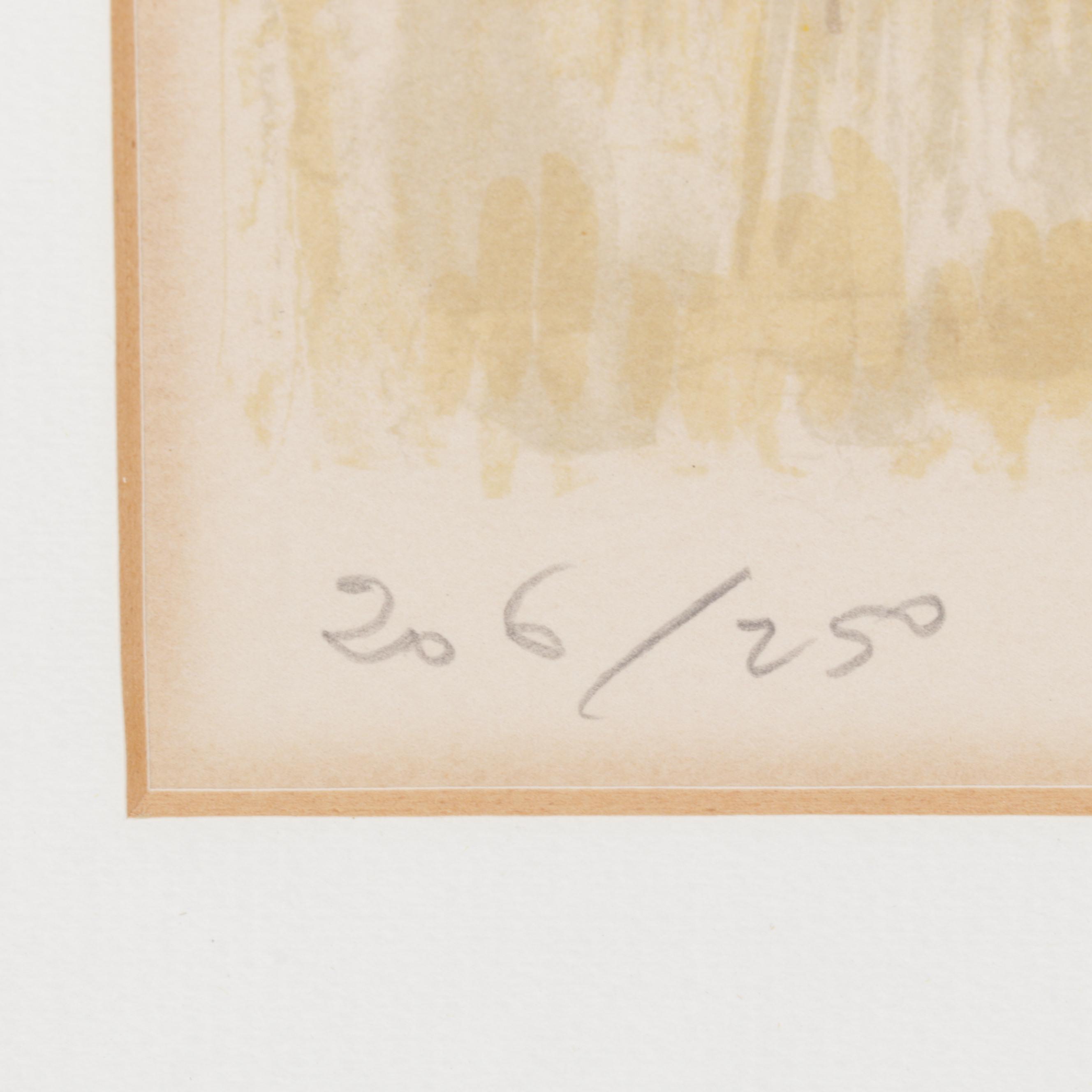 Madeleine Scellier Color Lithograph "Ballerina," Late 20th Century