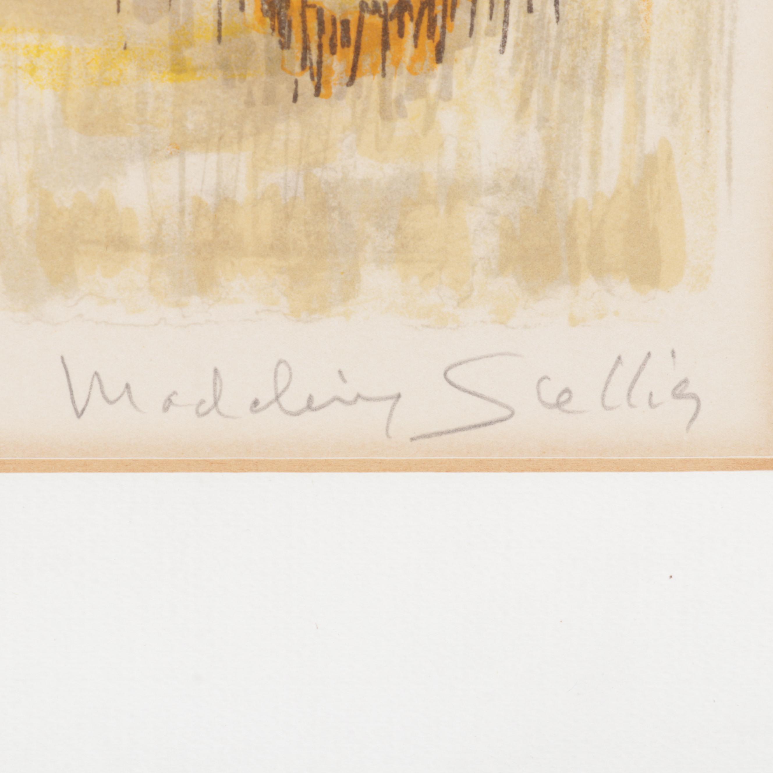 Madeleine Scellier Color Lithograph "Ballerina," Late 20th Century