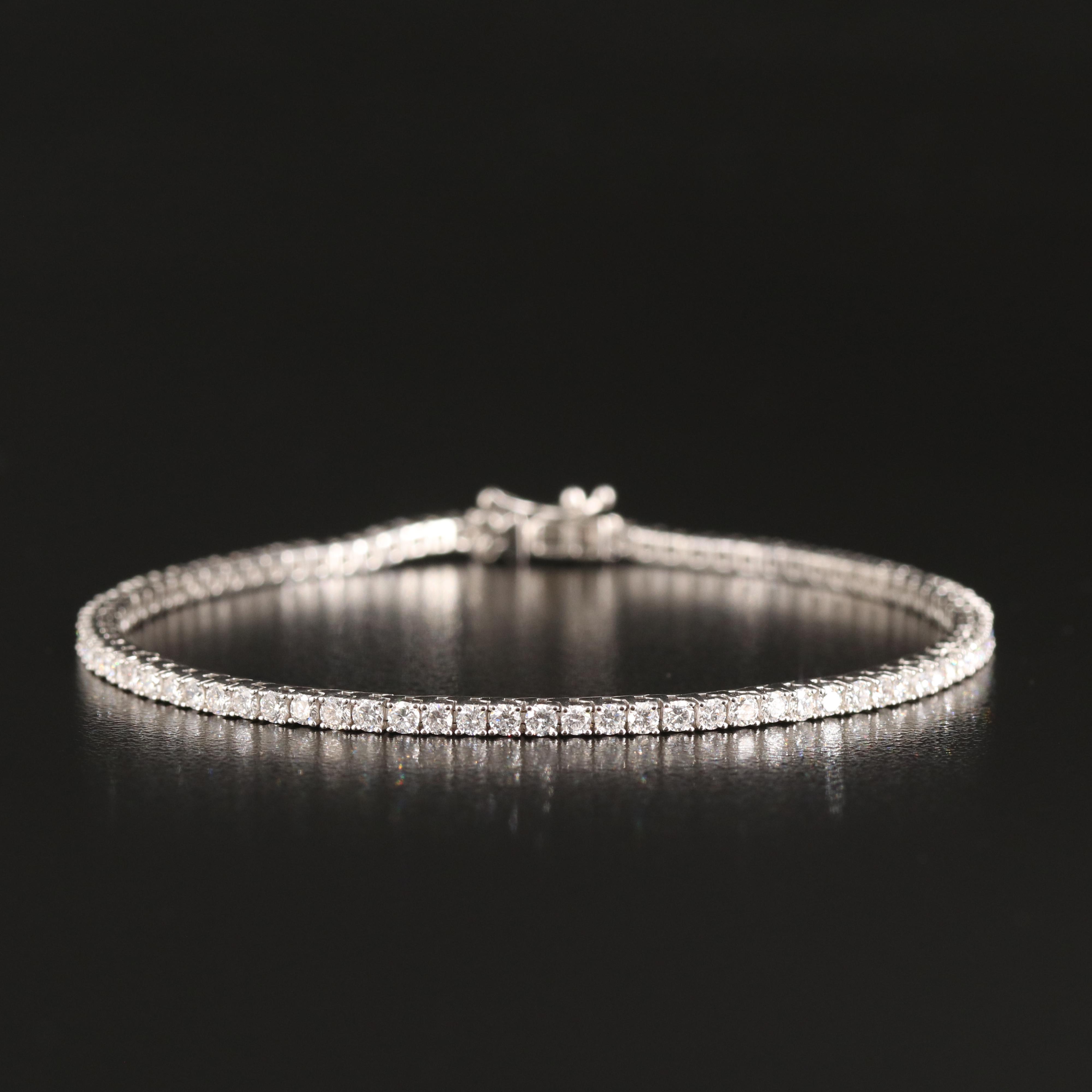 14K 3.00 CTW Lab Grown Diamond Line Bracelet with IGI Report