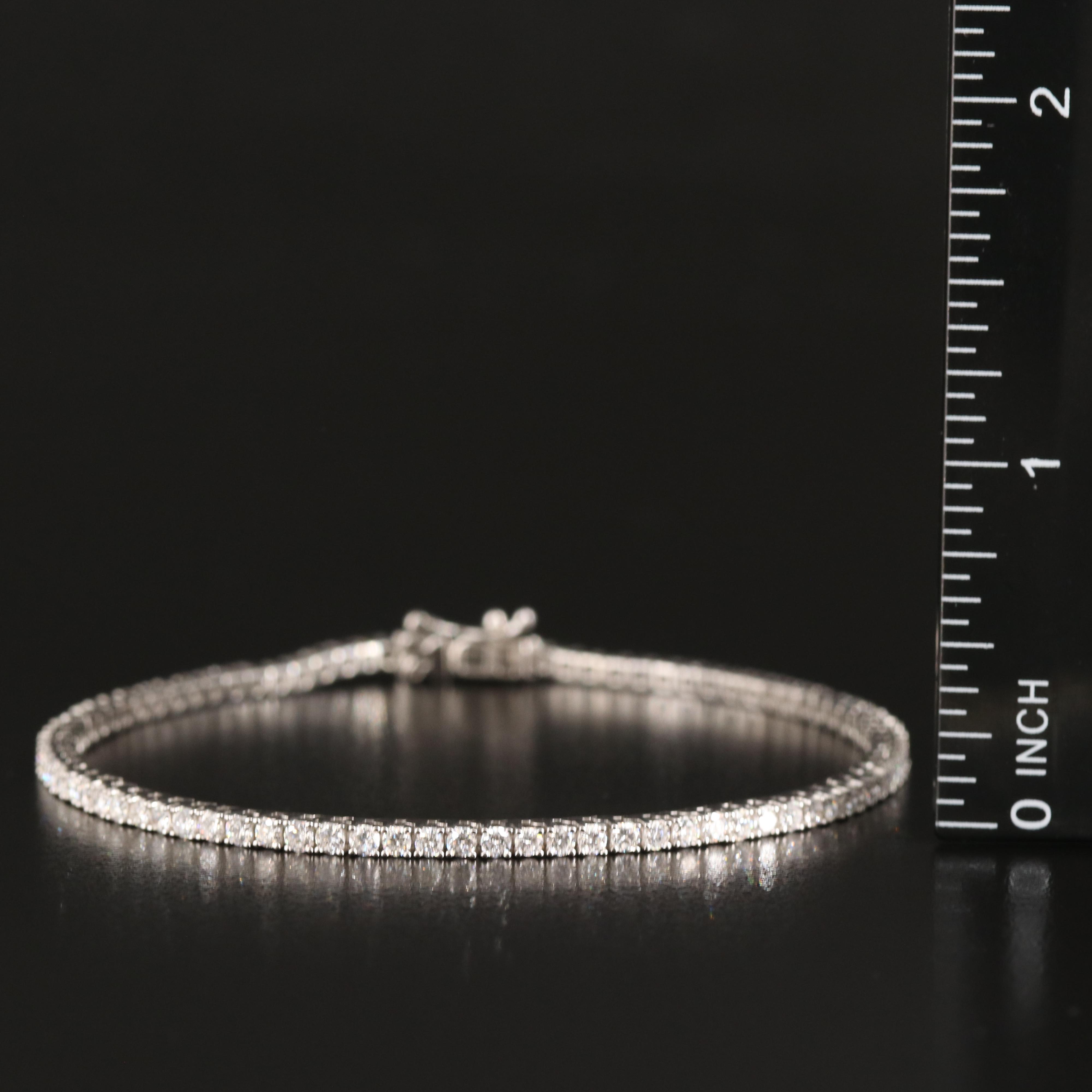 14K 3.00 CTW Lab Grown Diamond Line Bracelet with IGI Report