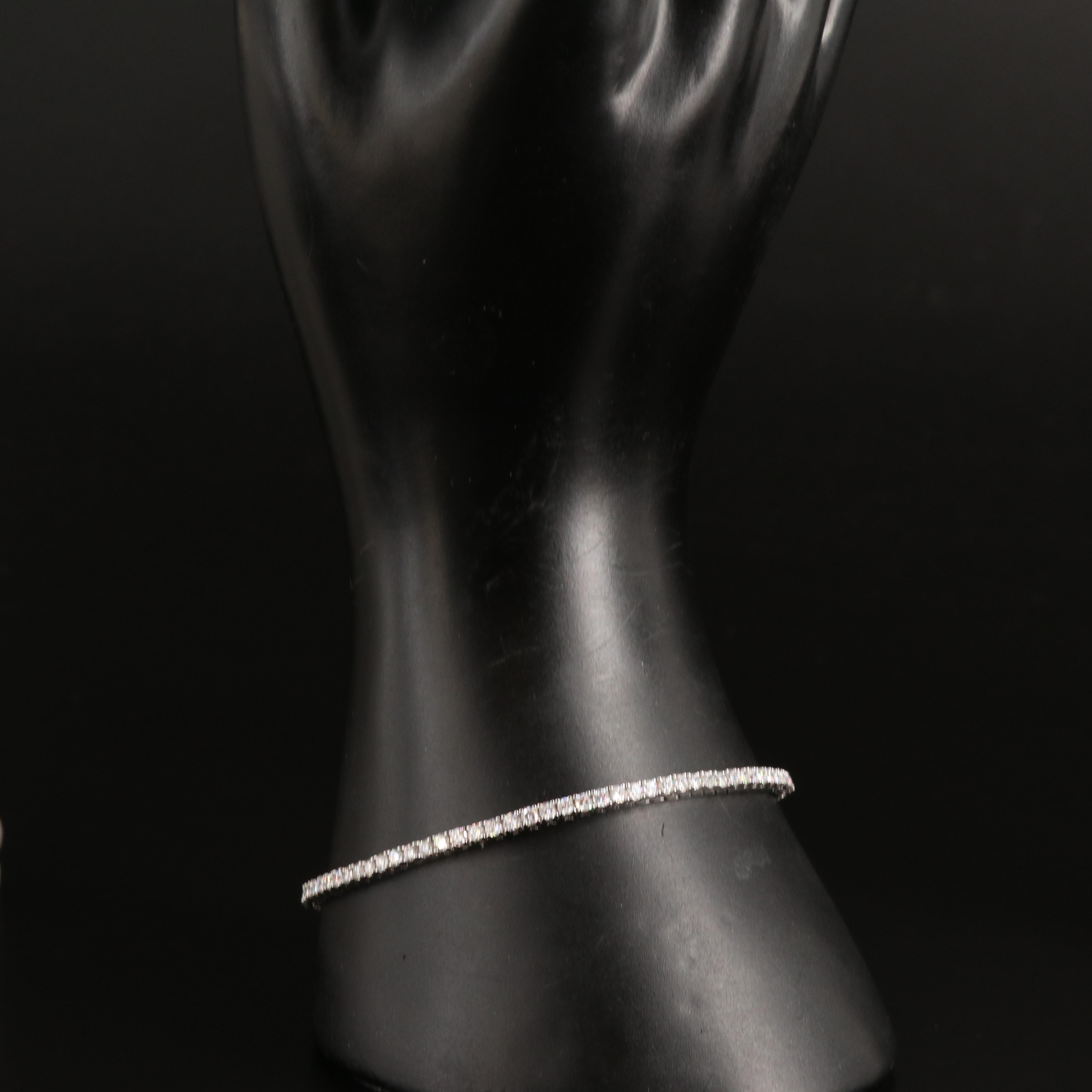 14K 3.00 CTW Lab Grown Diamond Line Bracelet with IGI Report