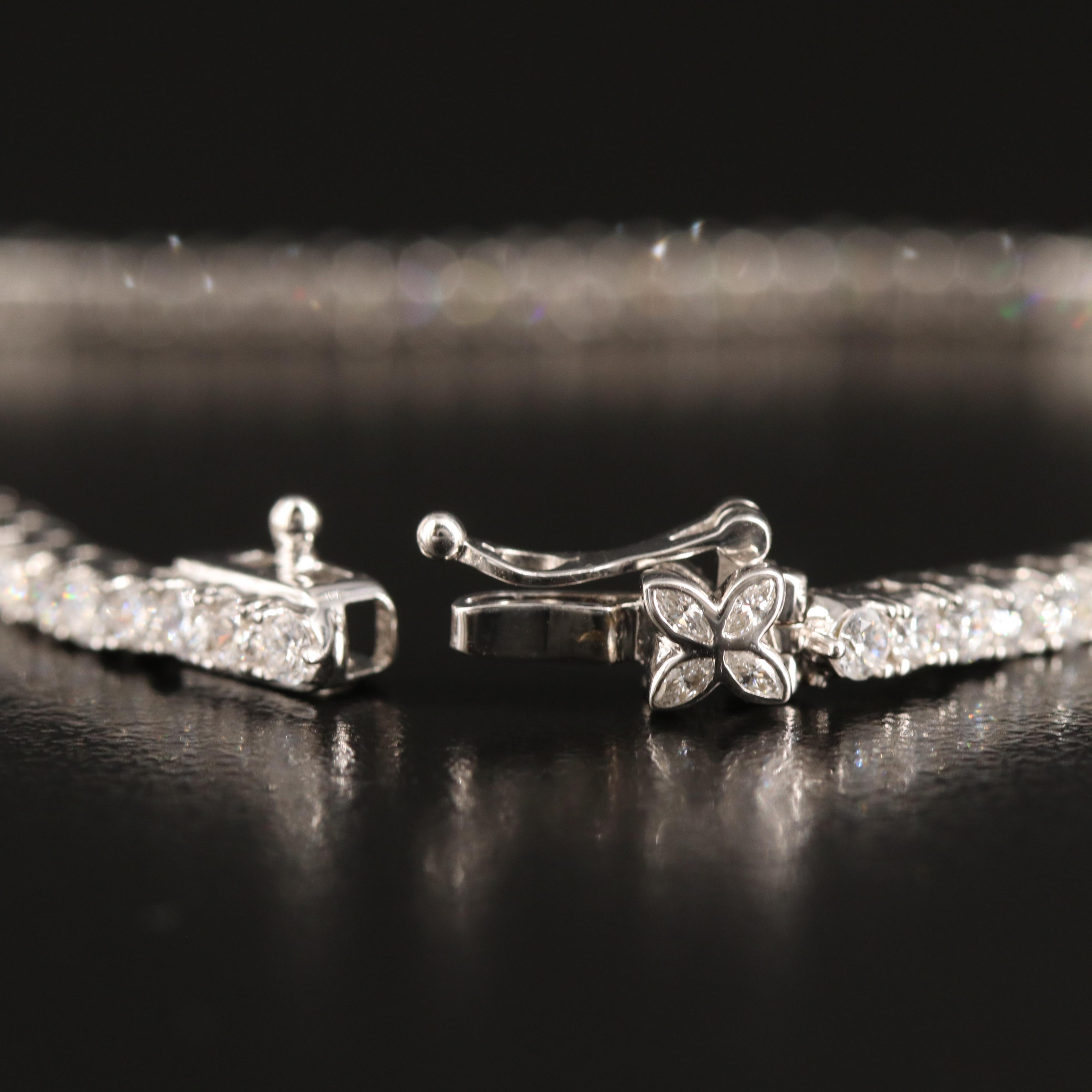 14K 3.00 CTW Lab Grown Diamond Line Bracelet with IGI Report