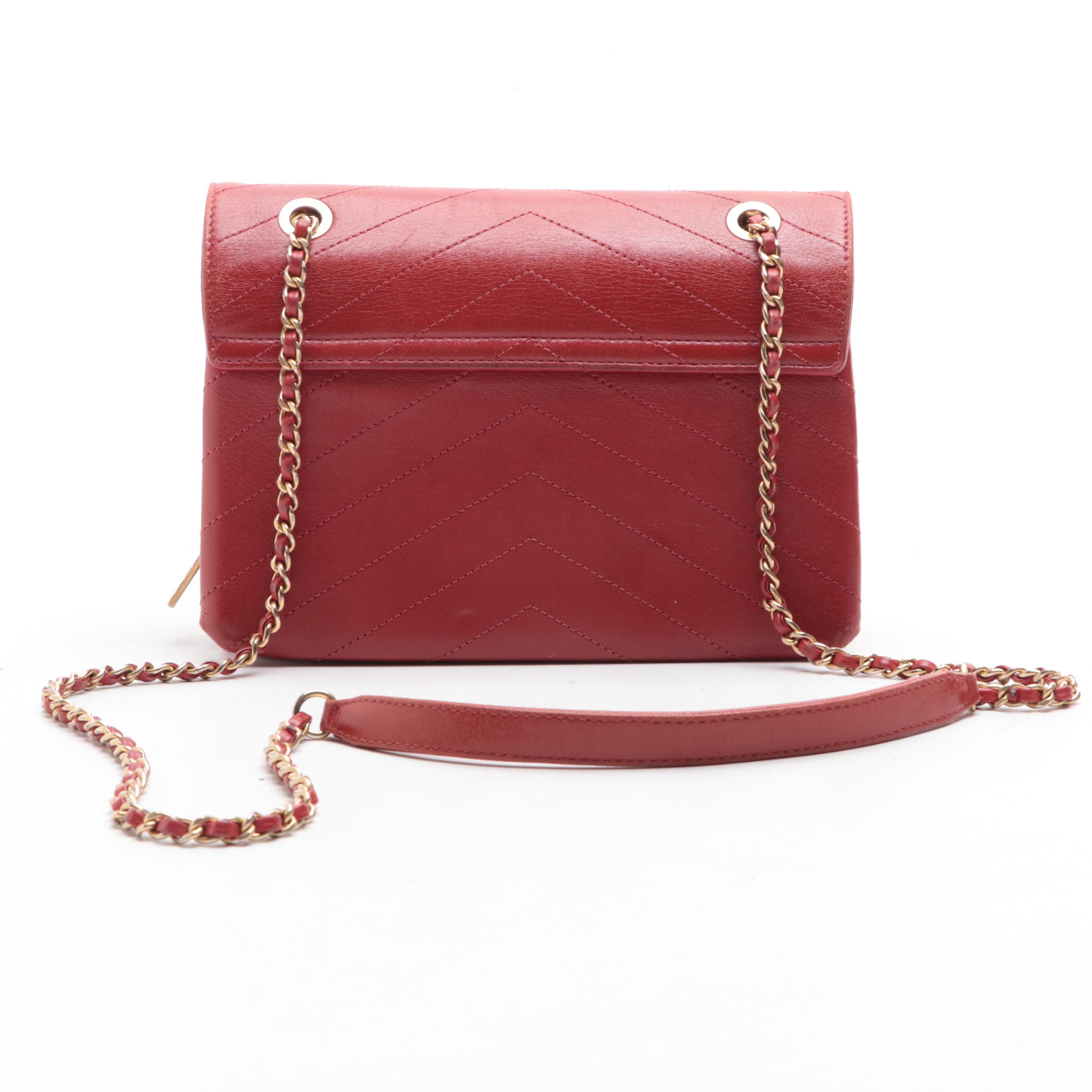 Chanel Coco Flap Bag in Chevron Stitched Calfskin Leather